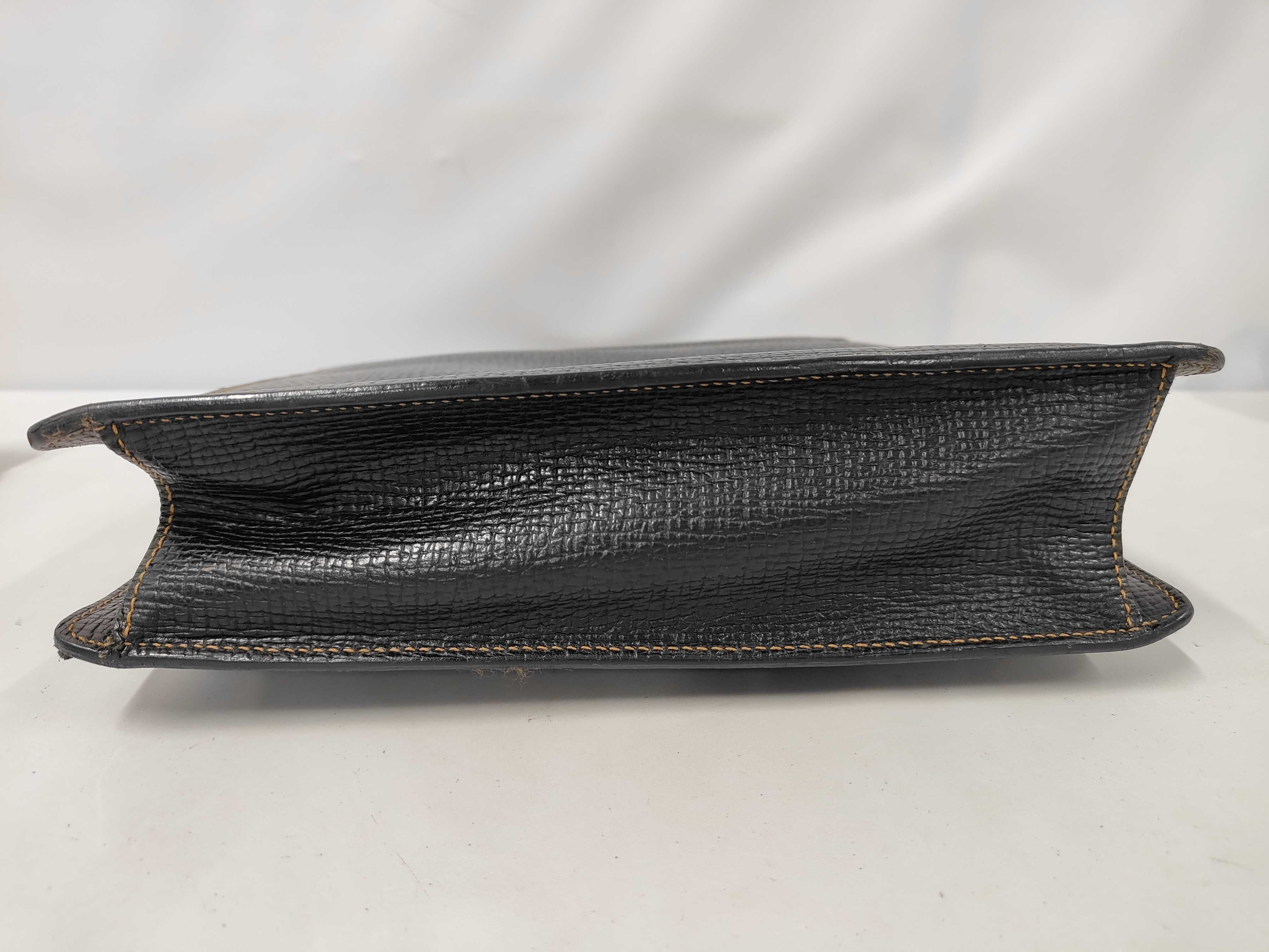 Leather Handbag, Black — view 3