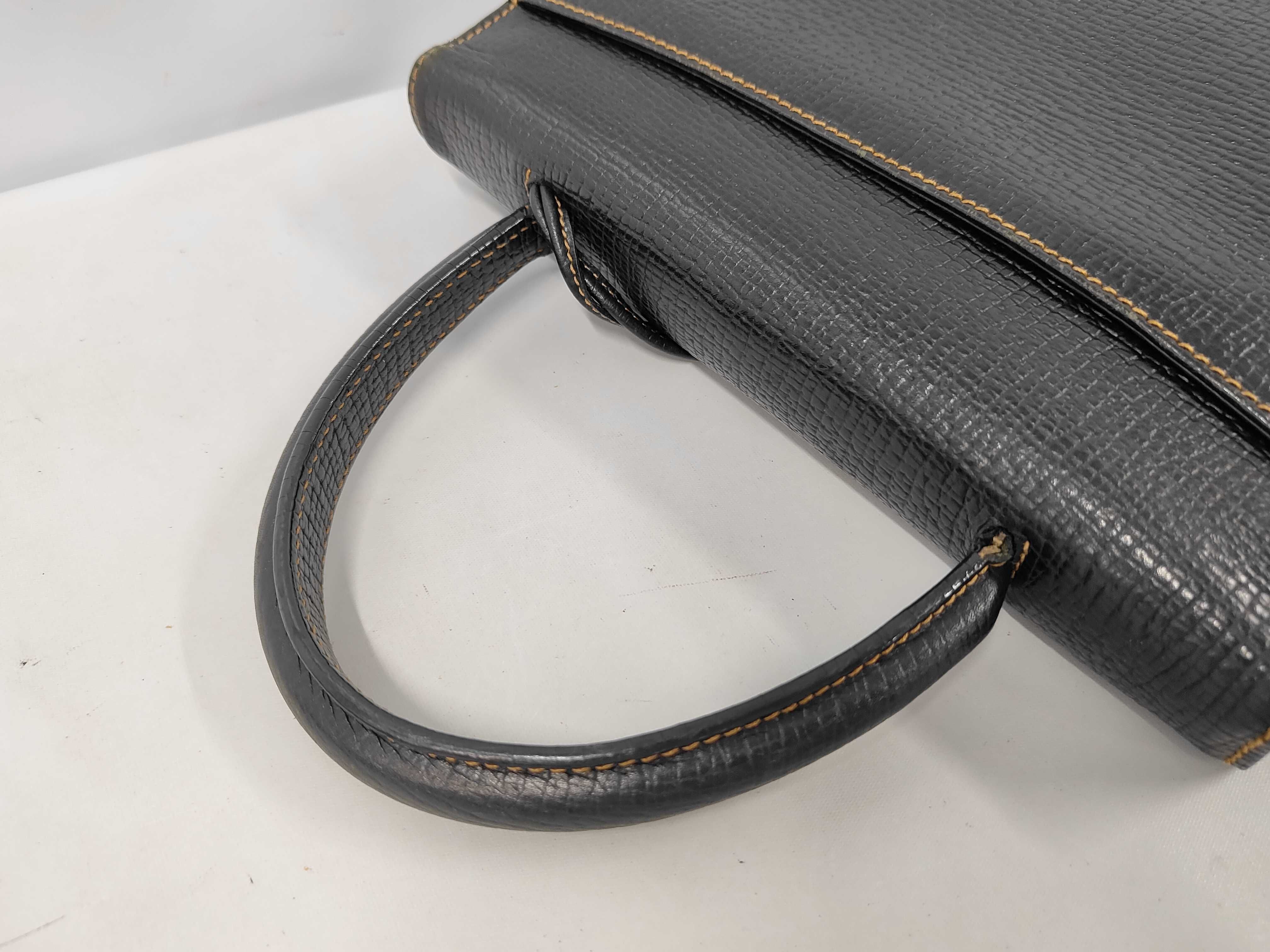 Leather Handbag, Black — view 5