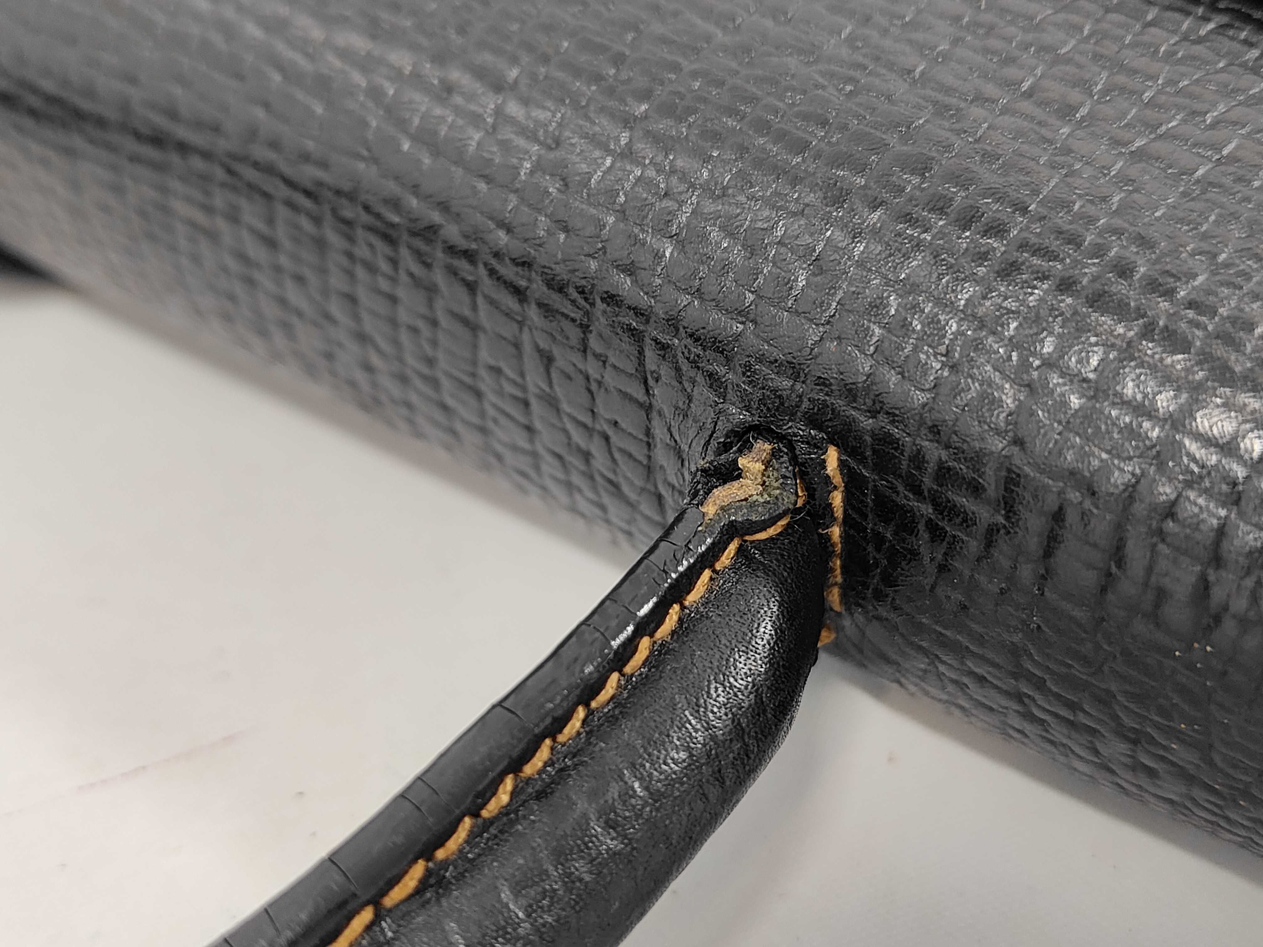 Leather Handbag, Black — view 7