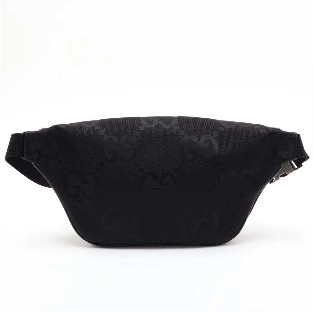 Jumbo GG Canvas x Leather Body Bag, Black, 696031 — view 2