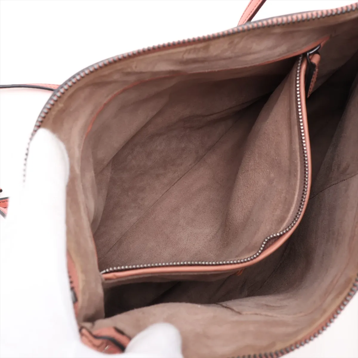 Intrecciato Leather Shoulder Bag, Pink — view 8
