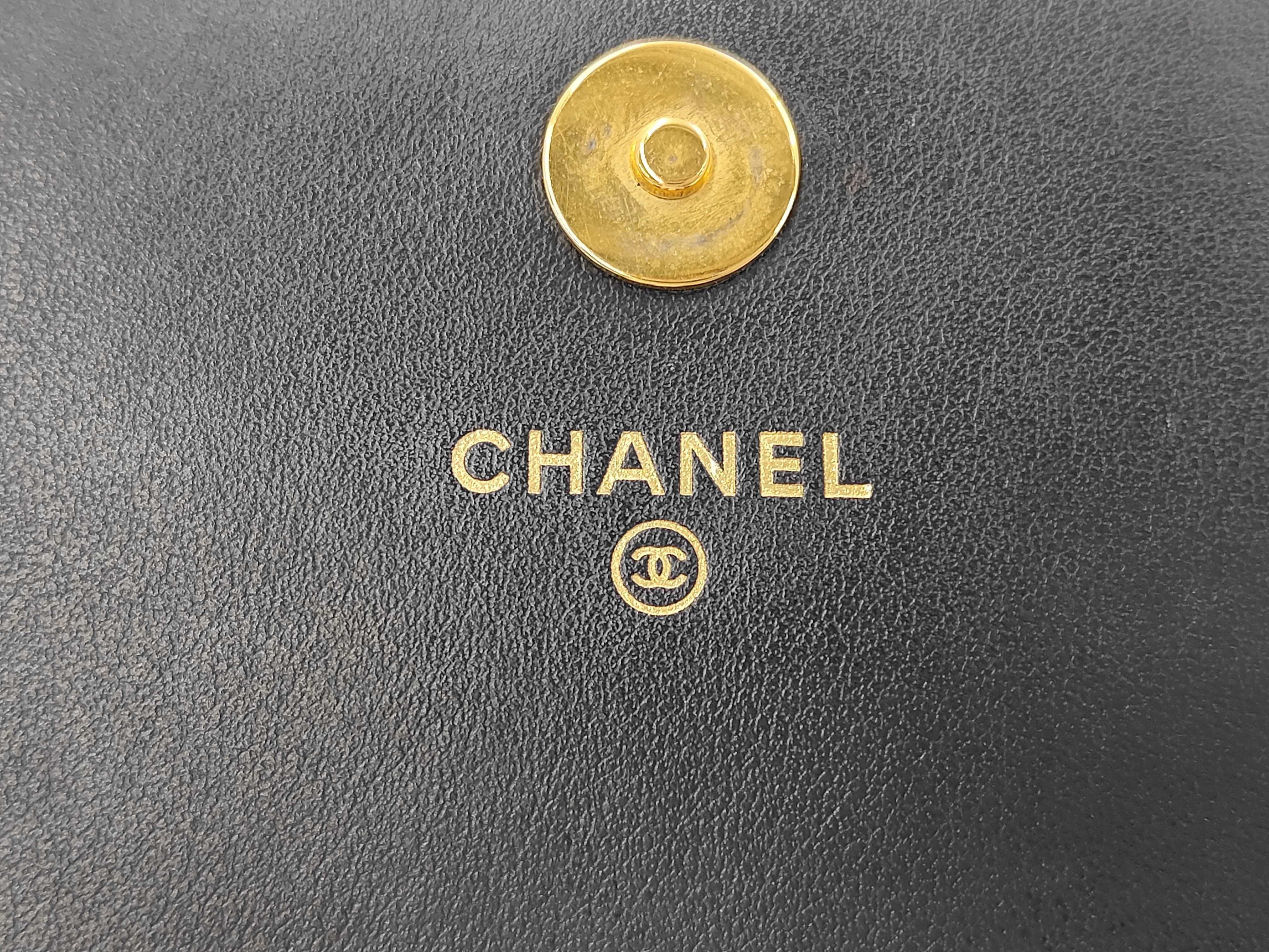 Boy Chanel Chain Wallet, Black Caviar Leather, Gold Hardware, Shoulder Bag — view 12