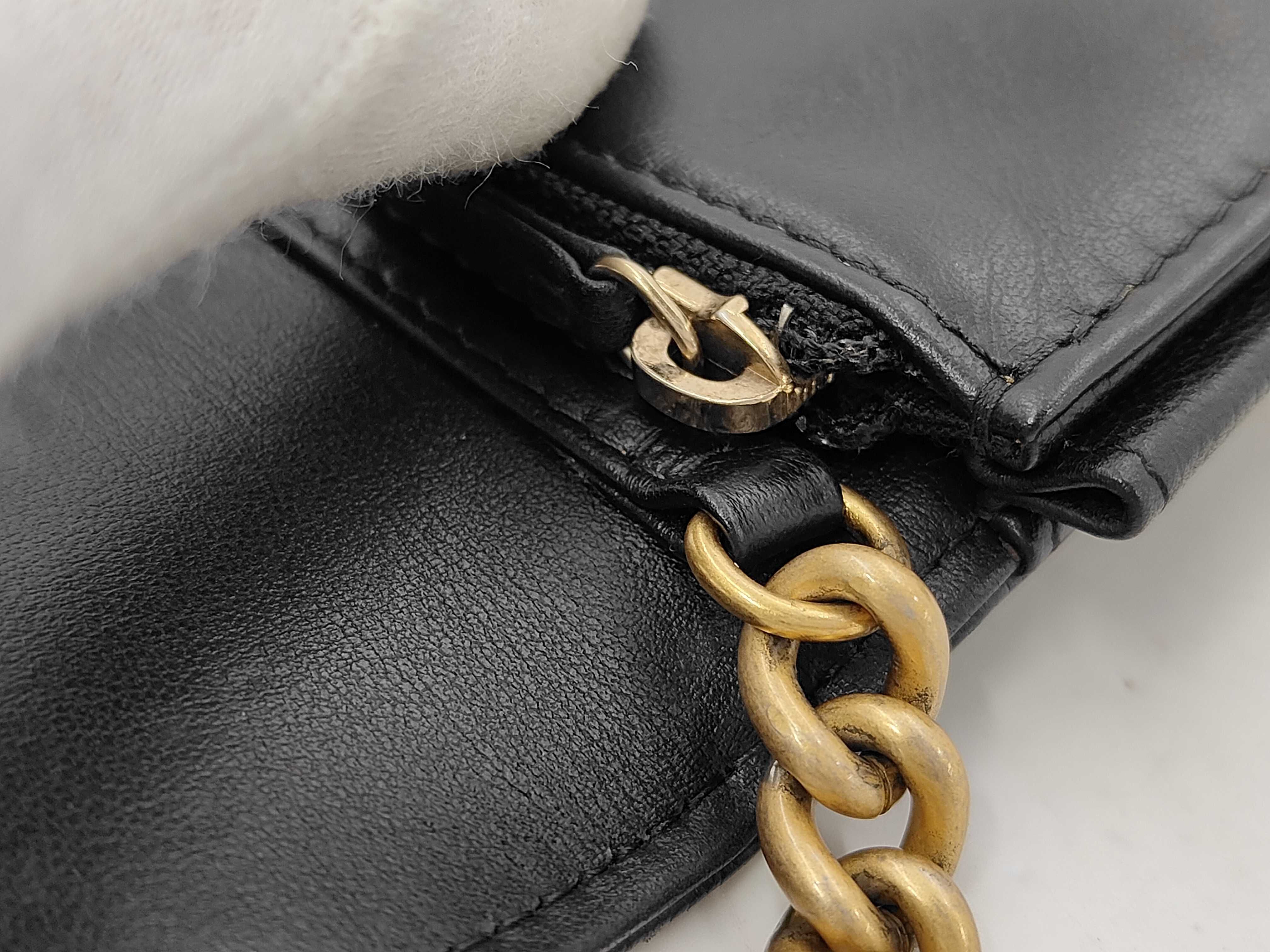 Boy Chanel Chain Wallet, Black Caviar Leather, Gold Hardware, Shoulder Bag — view 5