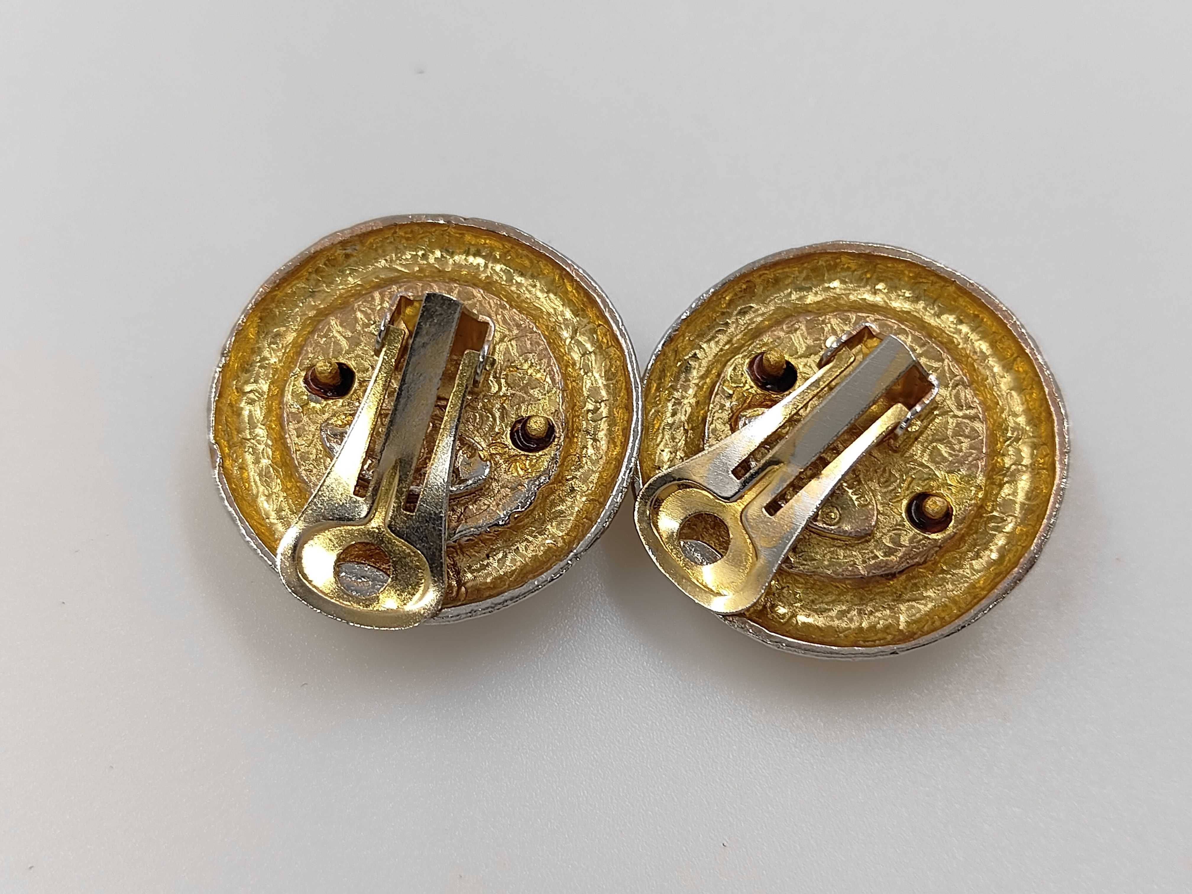 Coco Mark Round Earrings Vintage Gold Earrings — view 2