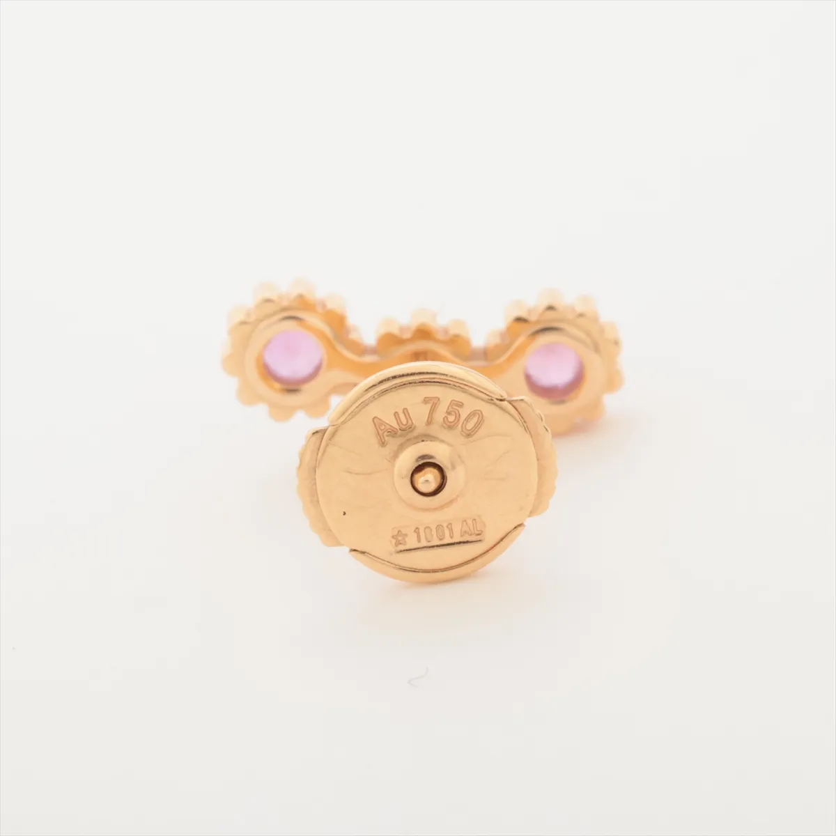 Mimi Rose Pink Sapphire Single Earring, 750 (PG), 1.0g, 192502. — view 2