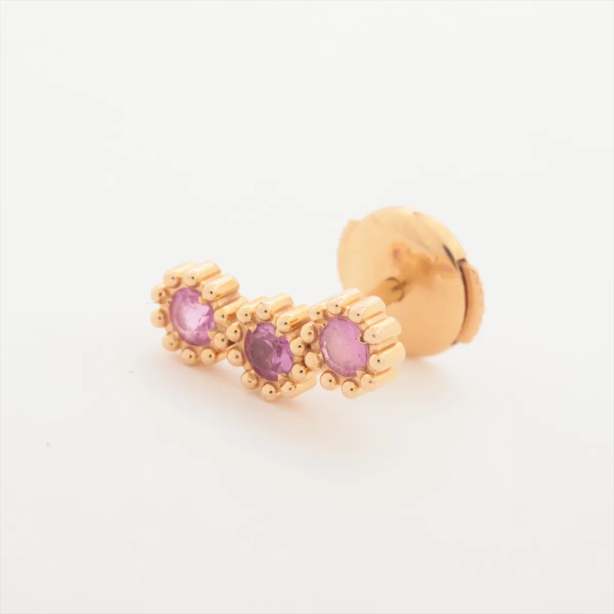 Mimi Rose Pink Sapphire Single Earring, 750 (PG), 1.0g, 192502. — view 3