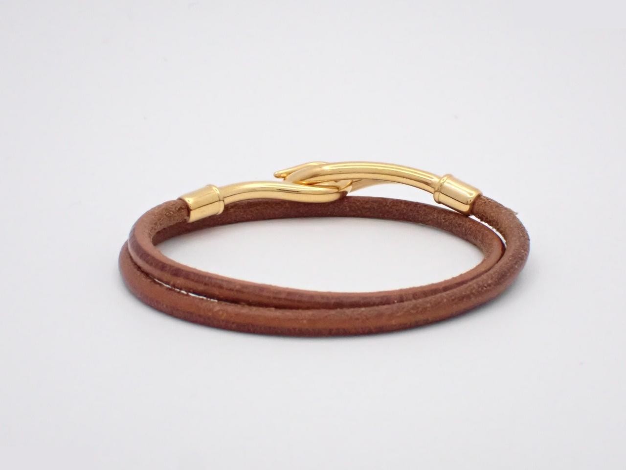 Leather Jumbo Bracelet Choker, Wrist Circumference Approx. 17cm — view 2