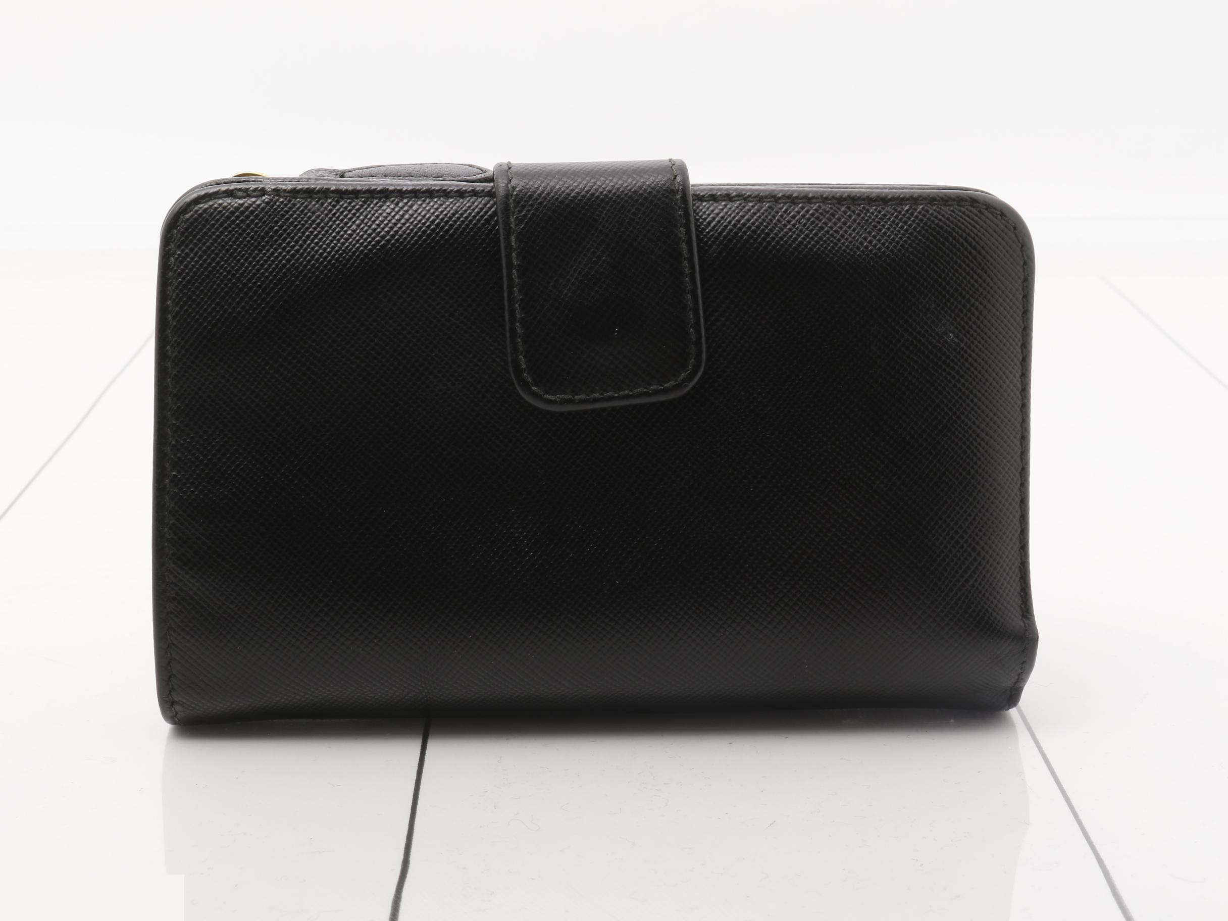 Saffiano leather bi-fold wallet — view 2
