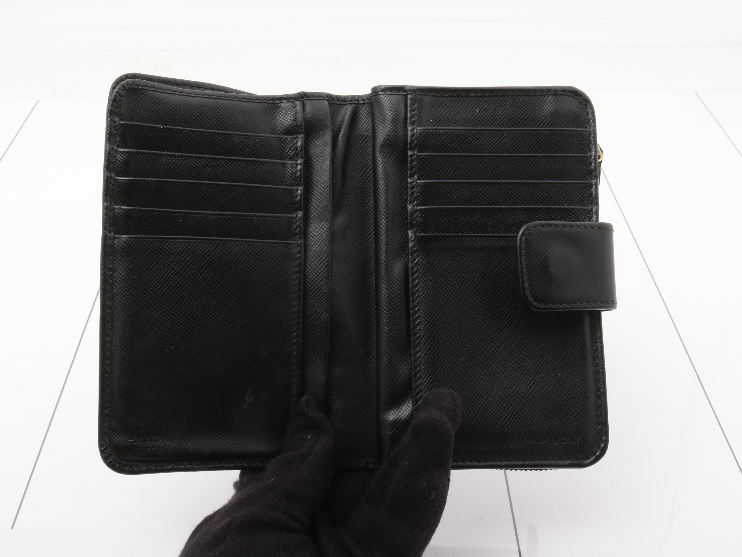 Saffiano leather bi-fold wallet — view 4