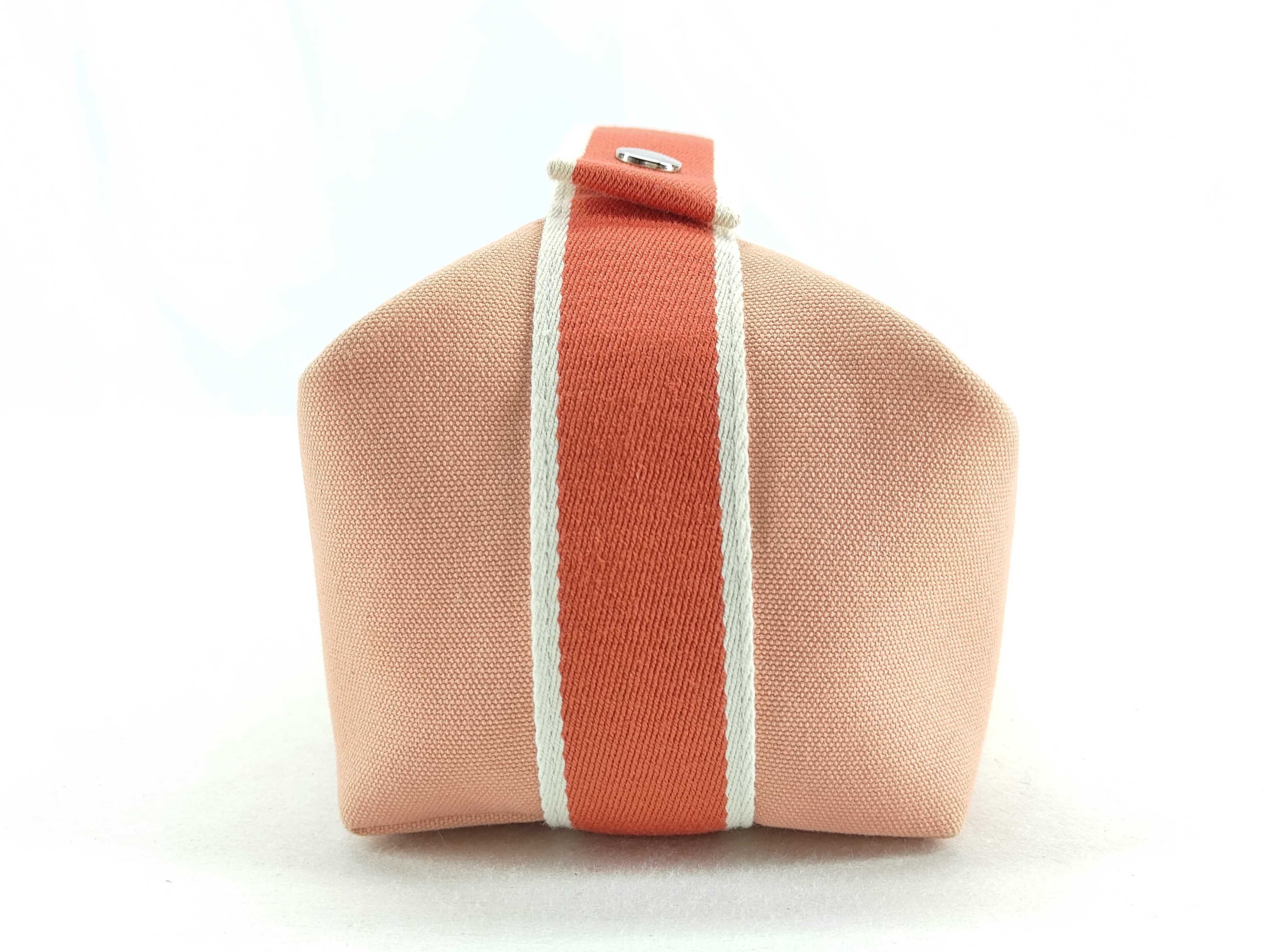 Bride à Black PM Canvas Red Silver Hardware Pouch — view 3