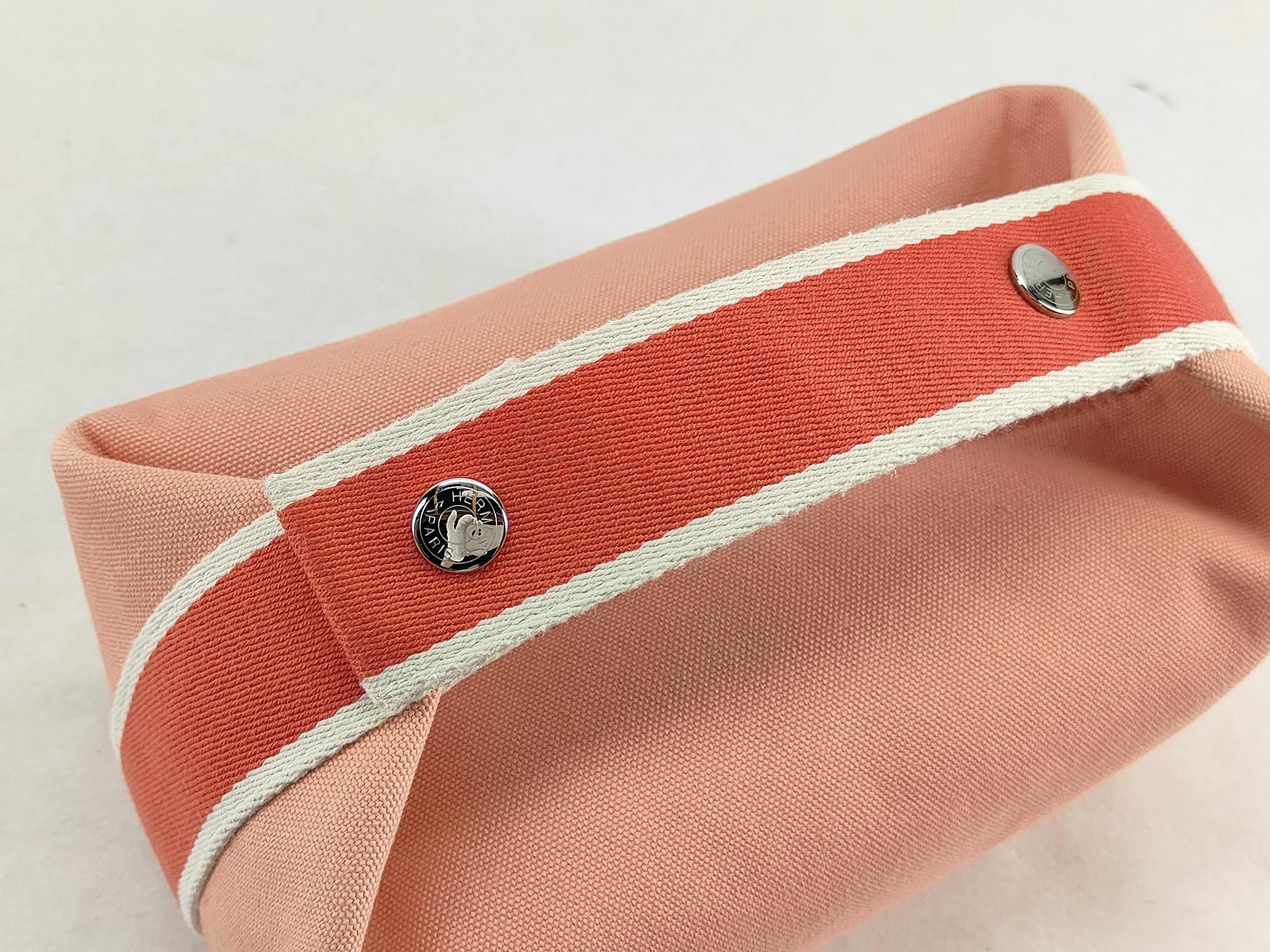Bride à Black PM Canvas Red Silver Hardware Pouch — view 4