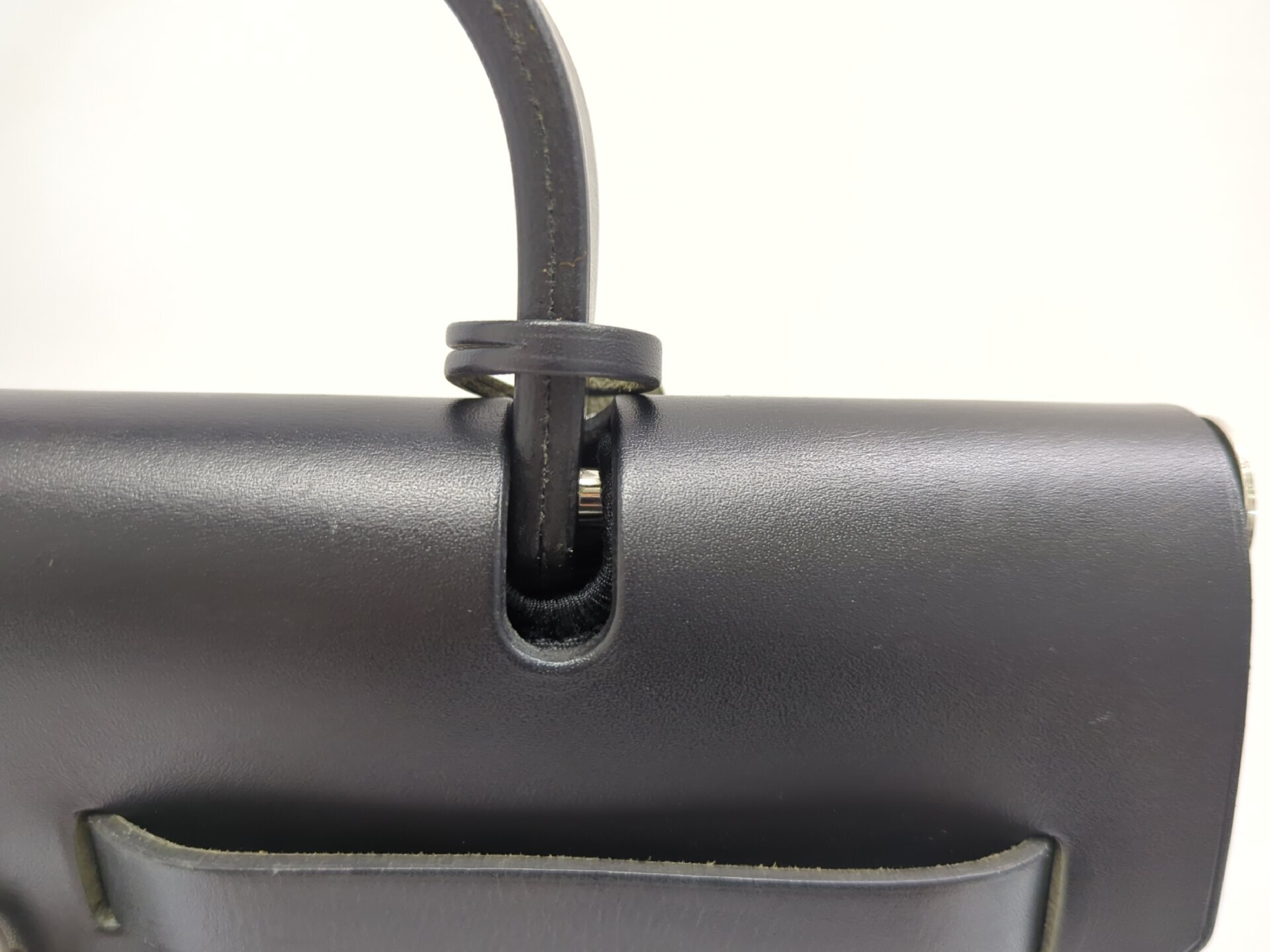 Herbag PM Toile H Black F stamp with stopper handbag — view 7