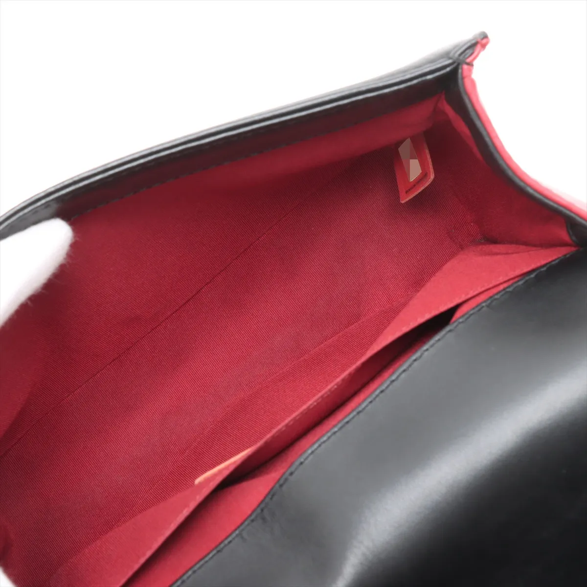 Boy Chanel 25 Lambskin Chain Shoulder Bag Red x Black Gold Hardware 23338810 23rd Series A67086 — view 7