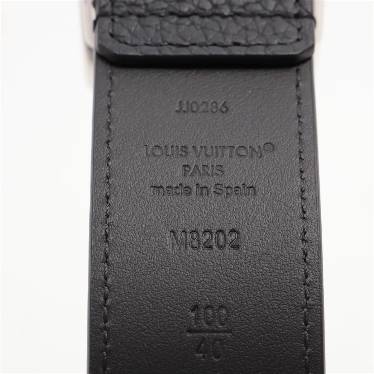 M8202 Belt Pont Neuf 35MM JJ0286 Belt 100 Metal x Leather Black — view 5