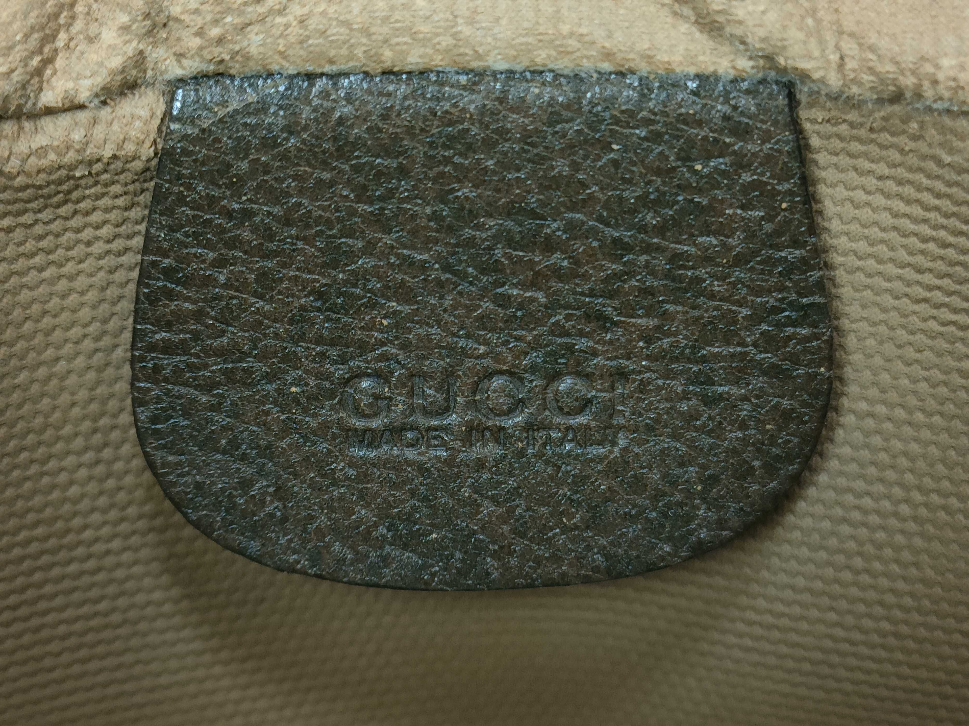 Old Gucci Sherry Line GG Pattern PVC x Leather Shoulder Bag Handbag — view 11