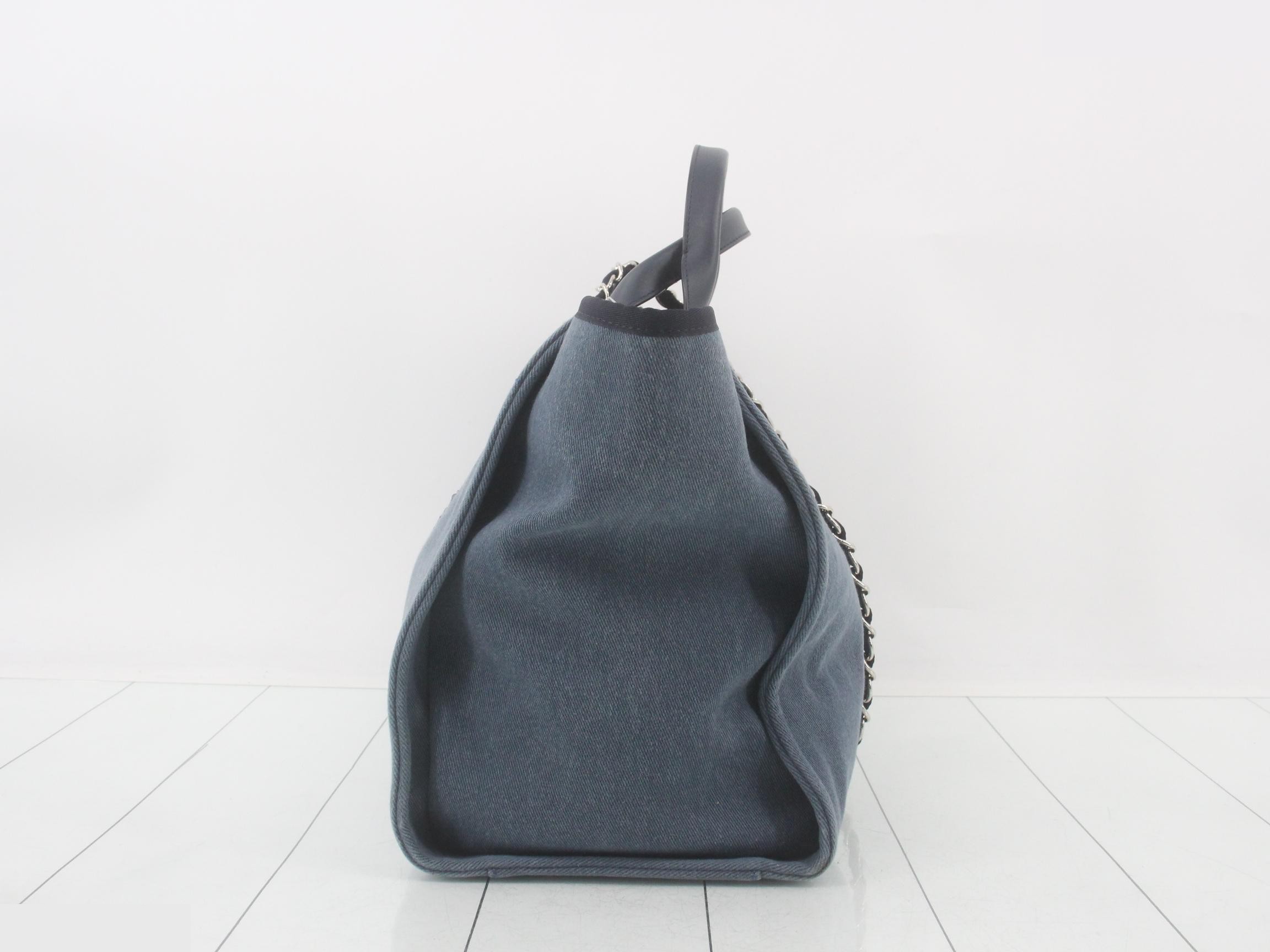 2-way Deauville GM Blue Denim Shoulder Bag — view 3