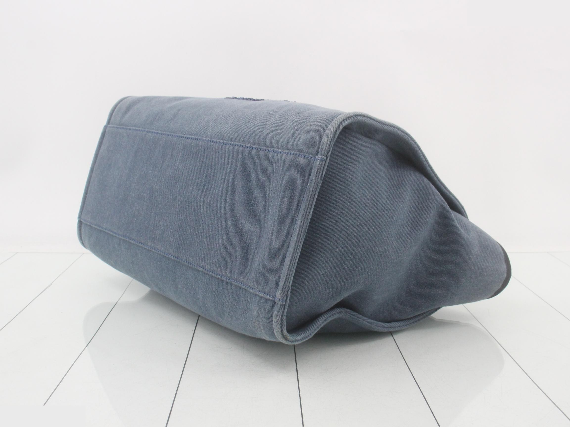 2-way Deauville GM Blue Denim Shoulder Bag — view 6