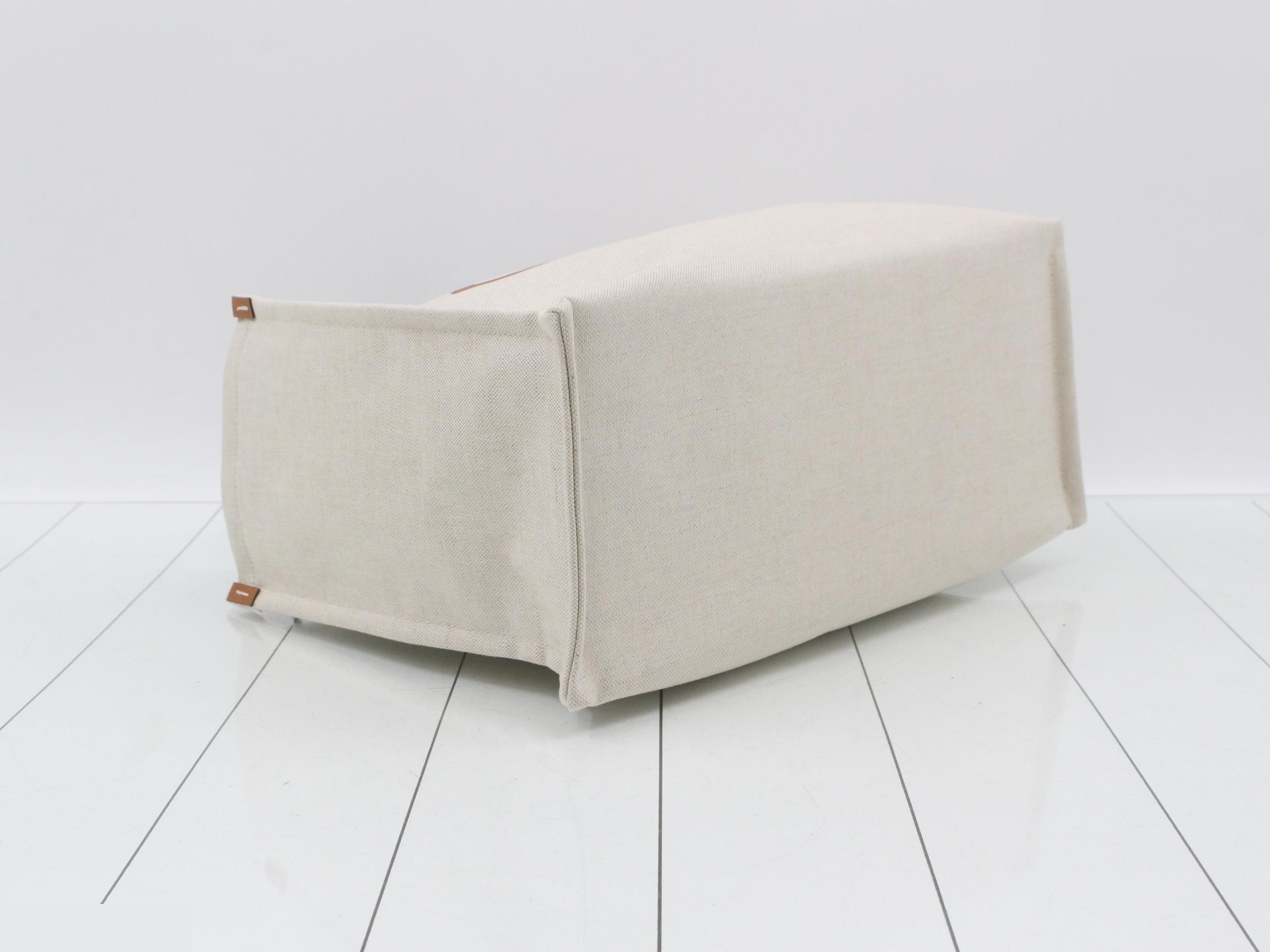 Logo print medium tote bag, canvas, natural × — view 5