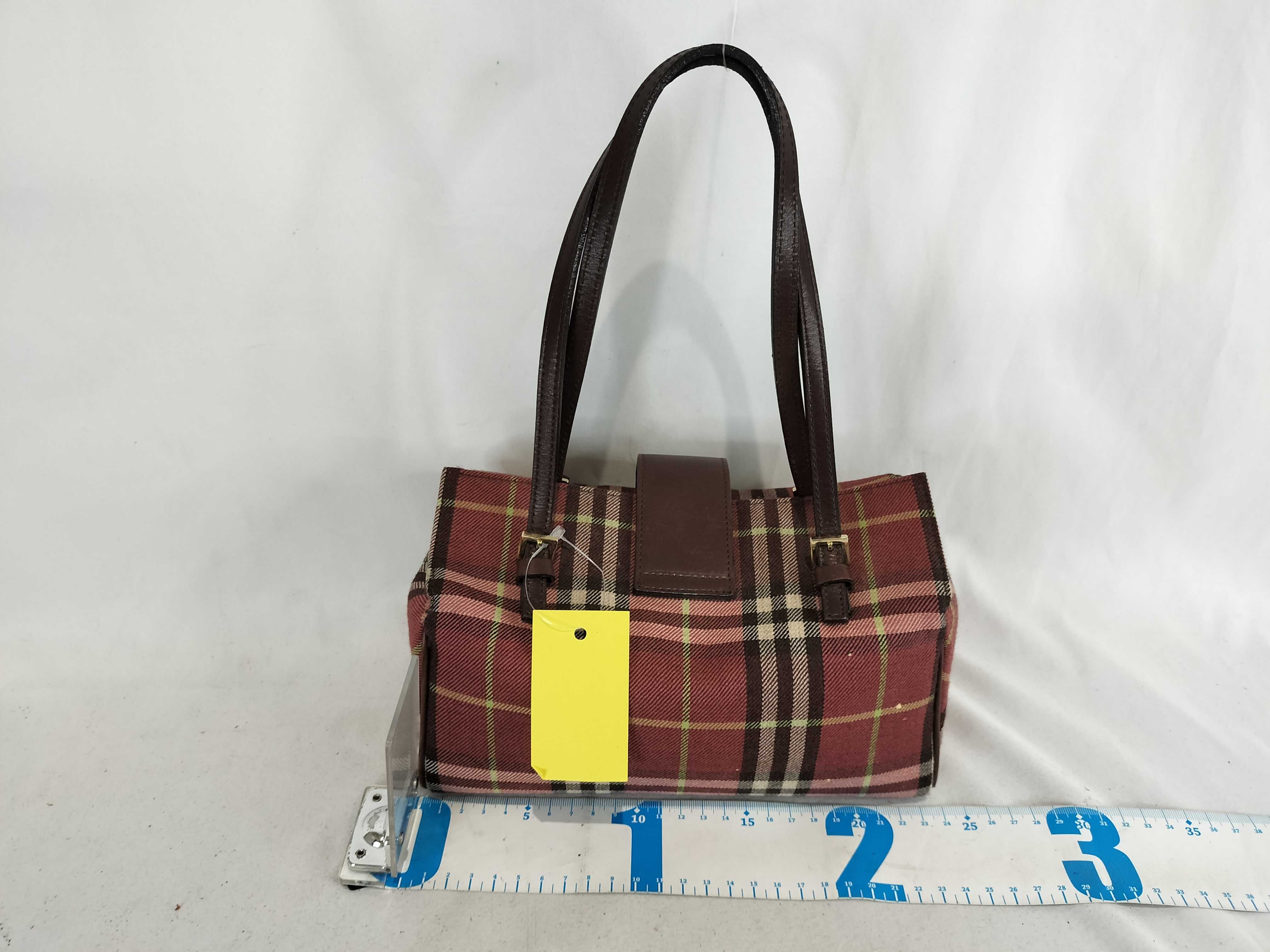 Mini Boston Bag, Checkered Pattern Handbag — view 3