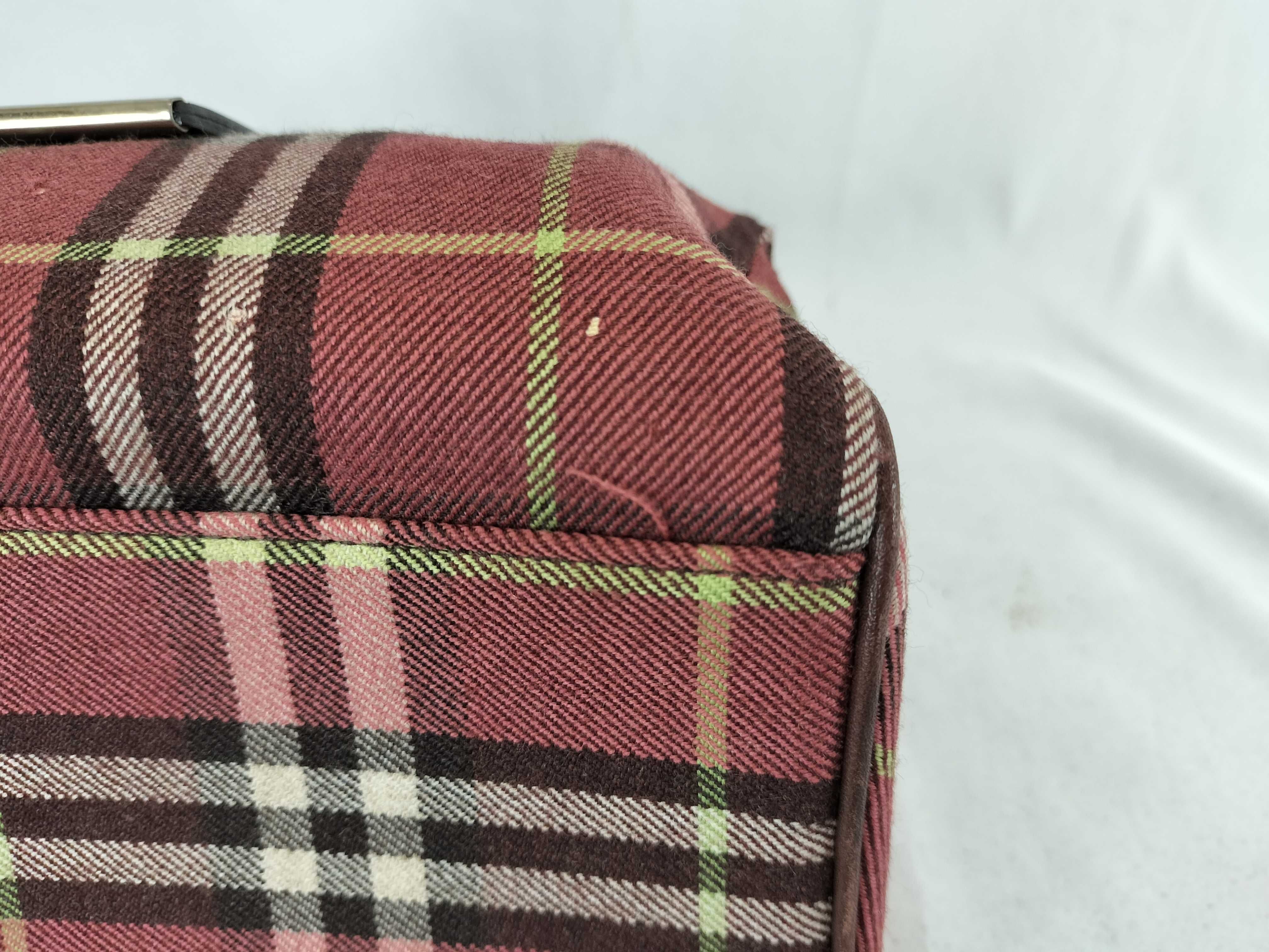 Mini Boston Bag, Checkered Pattern Handbag — view 7