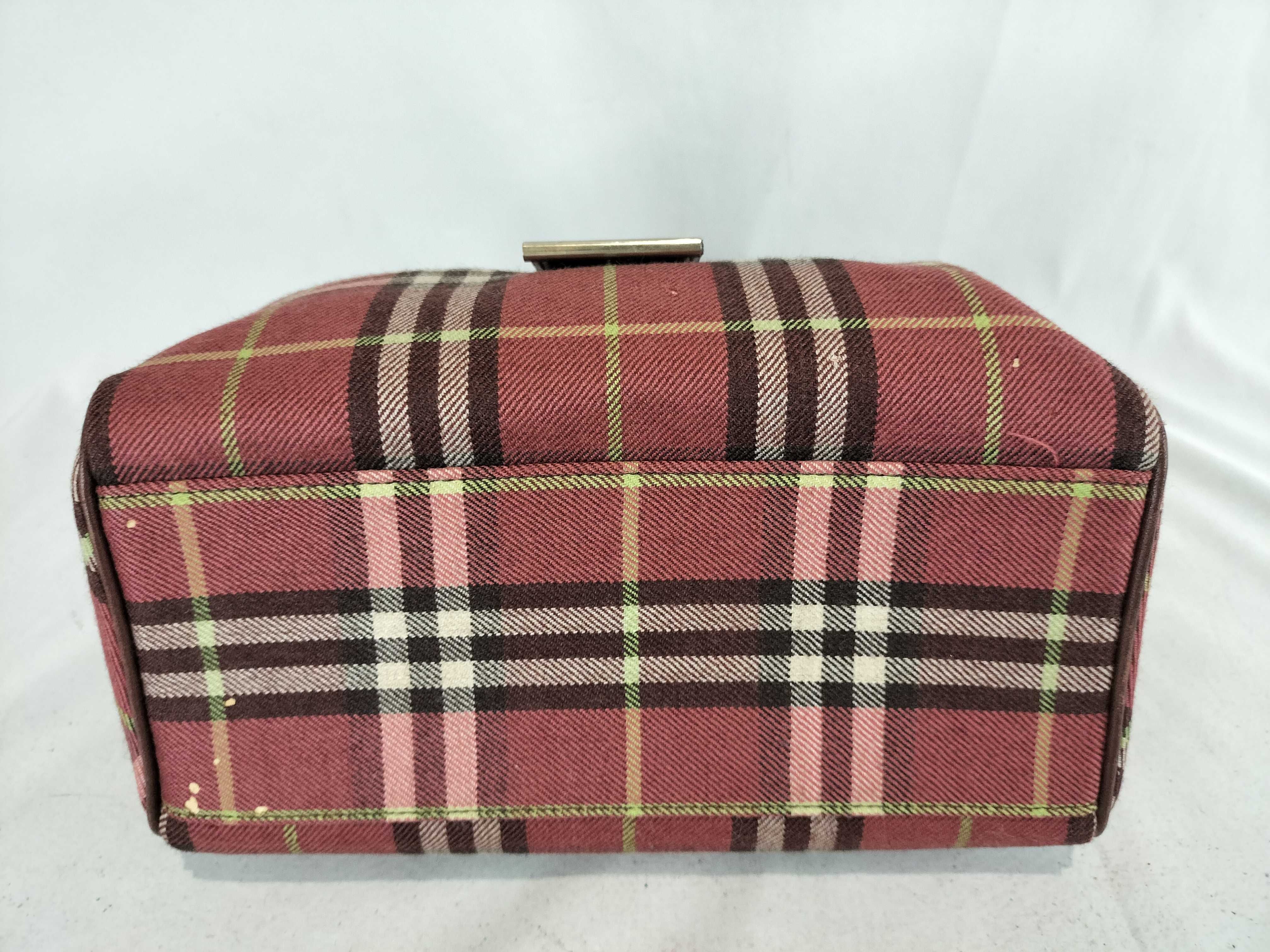Mini Boston Bag, Checkered Pattern Handbag — view 8