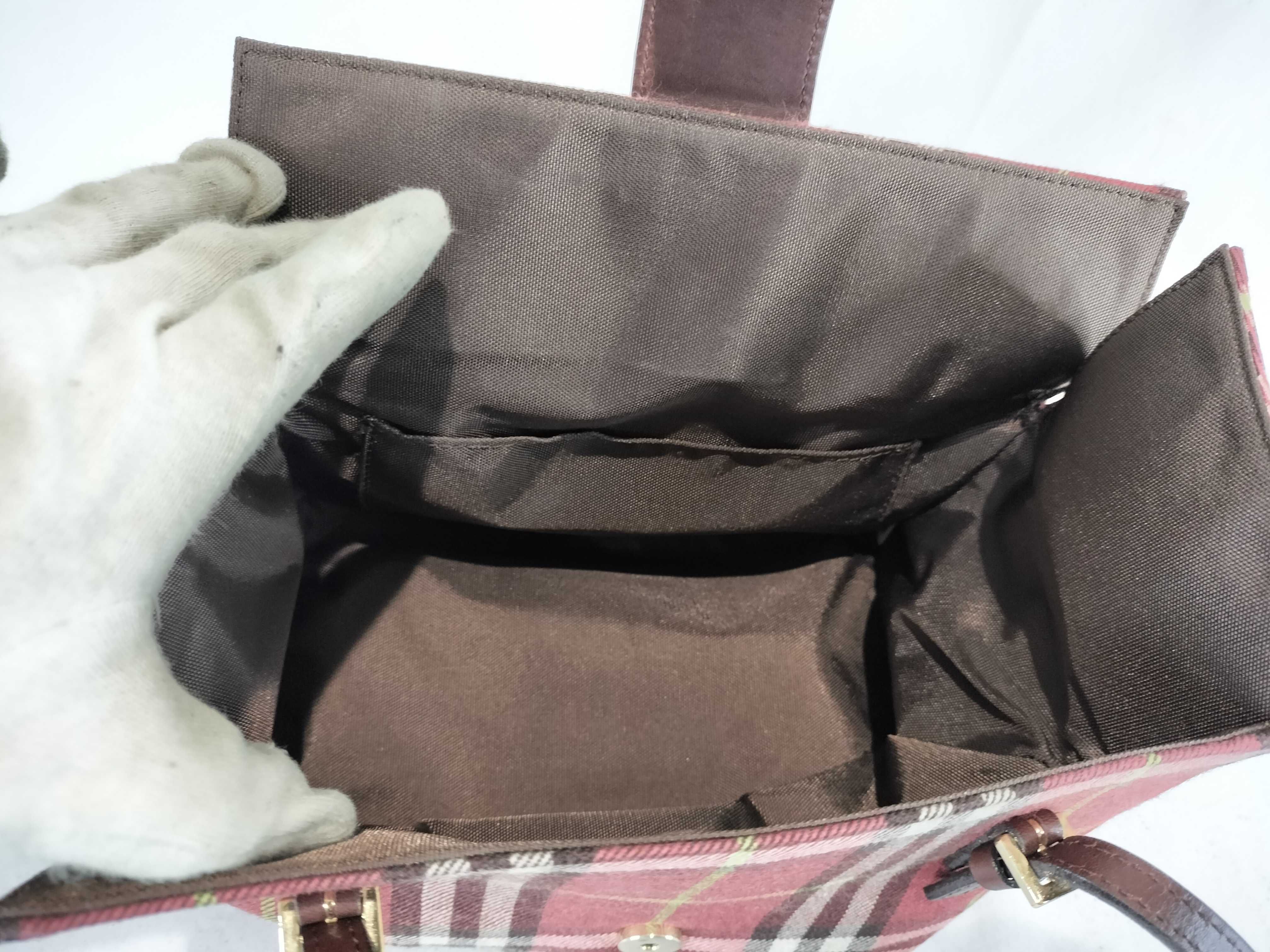 Mini Boston Bag, Checkered Pattern Handbag — view 9