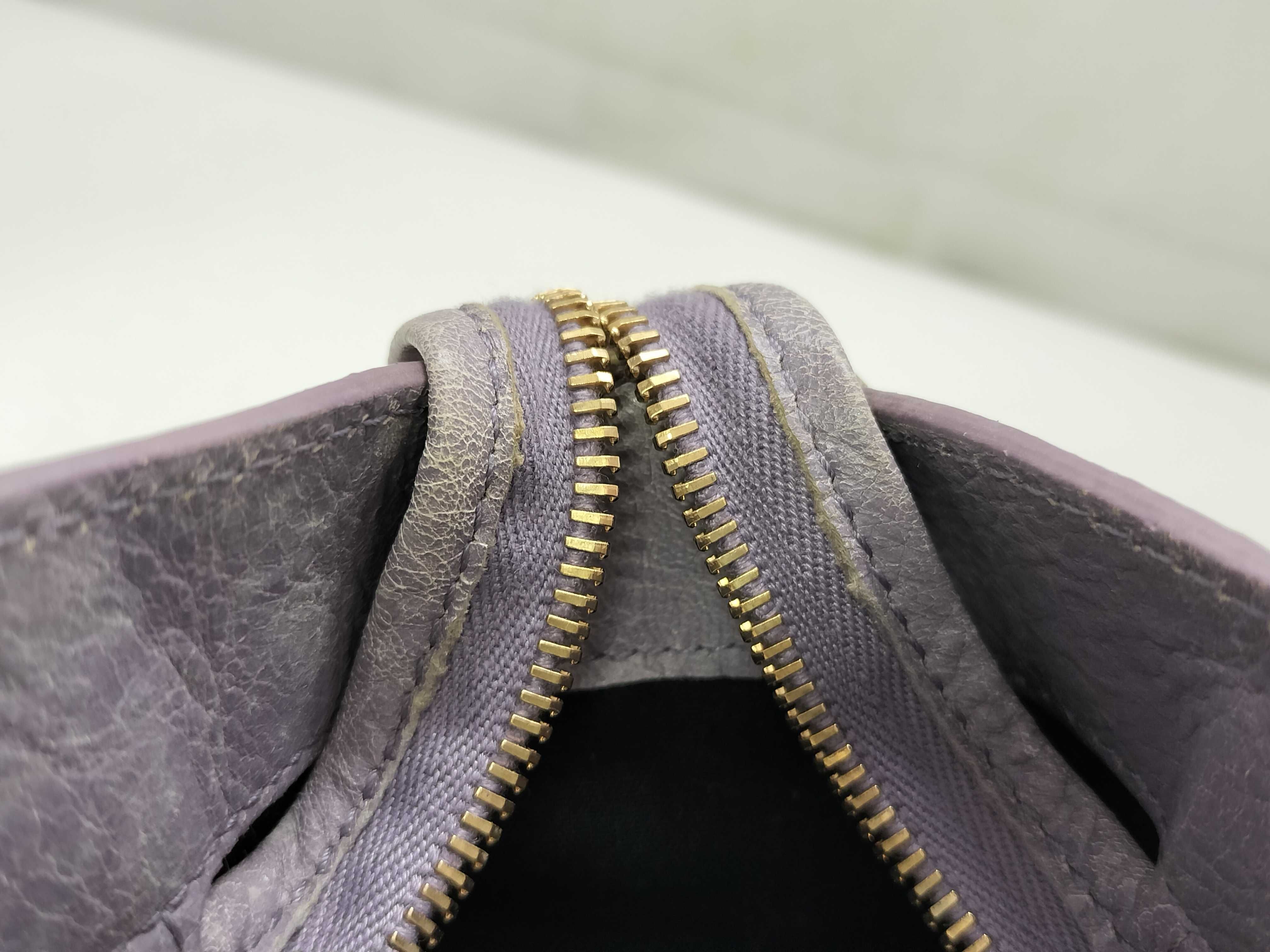 The Giant City Leather 2-Way Handbag, Purple, 281770, with Mirror — view 12