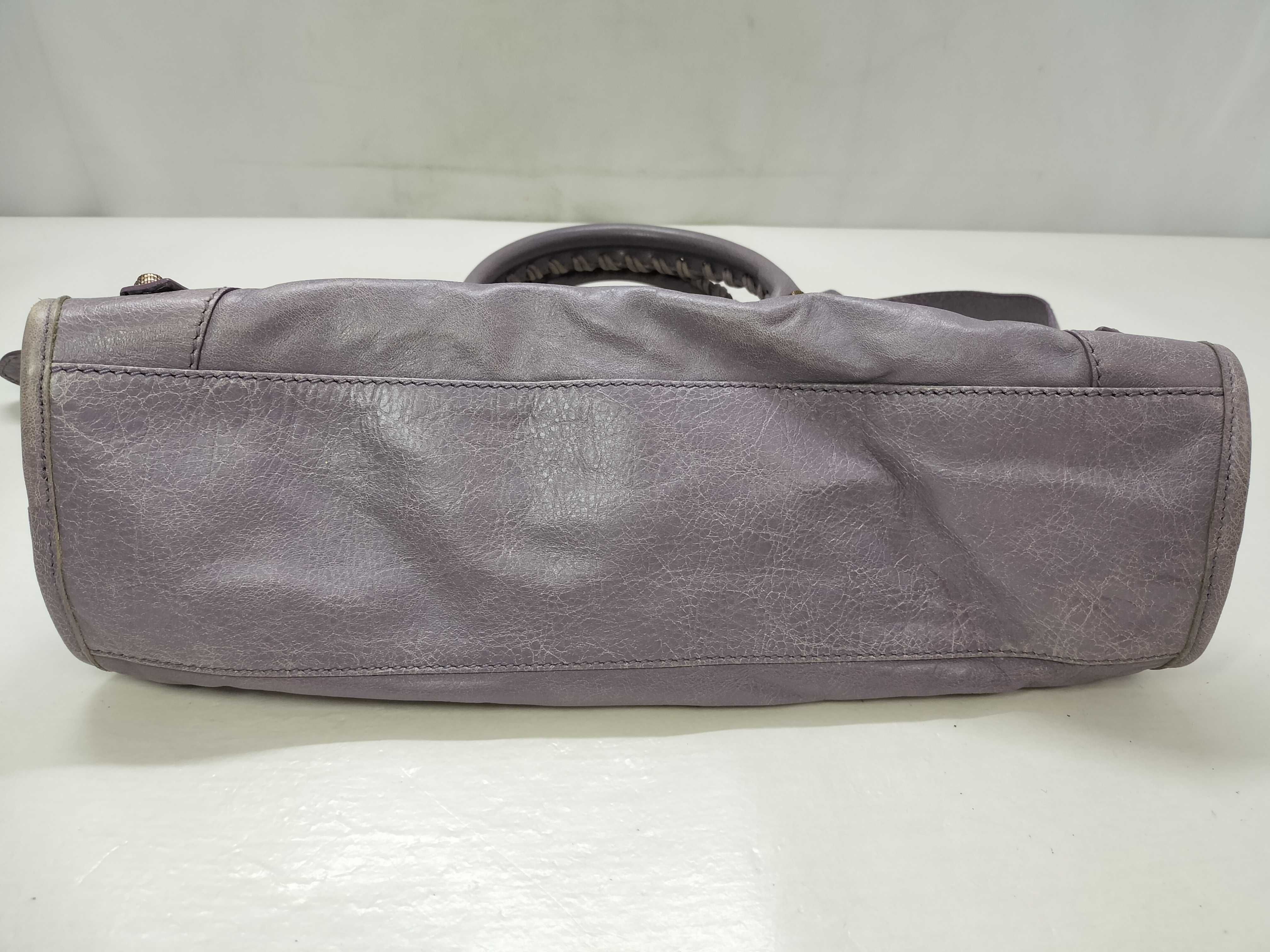 The Giant City Leather 2-Way Handbag, Purple, 281770, with Mirror — view 14