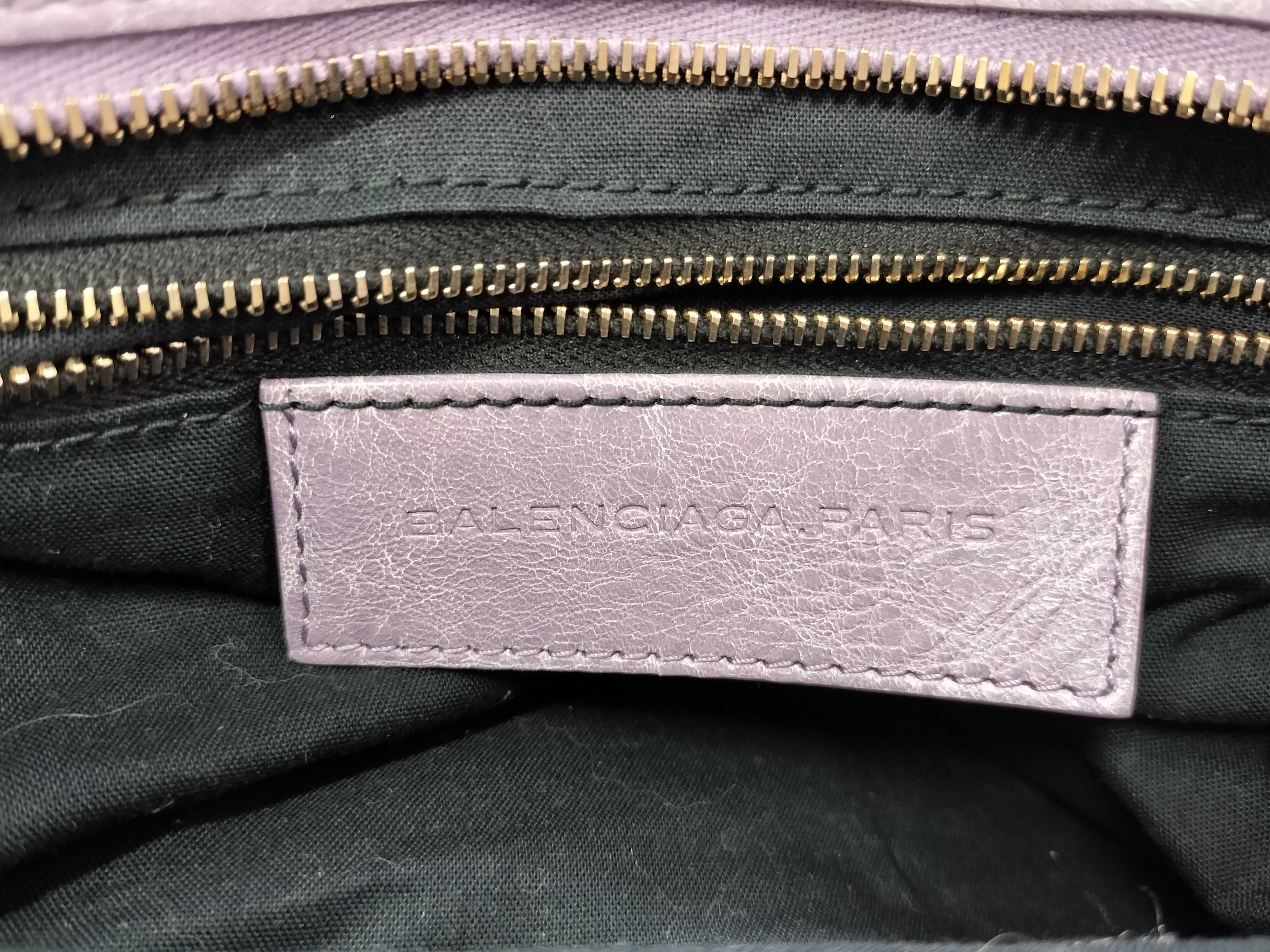 The Giant City Leather 2-Way Handbag, Purple, 281770, with Mirror — view 9