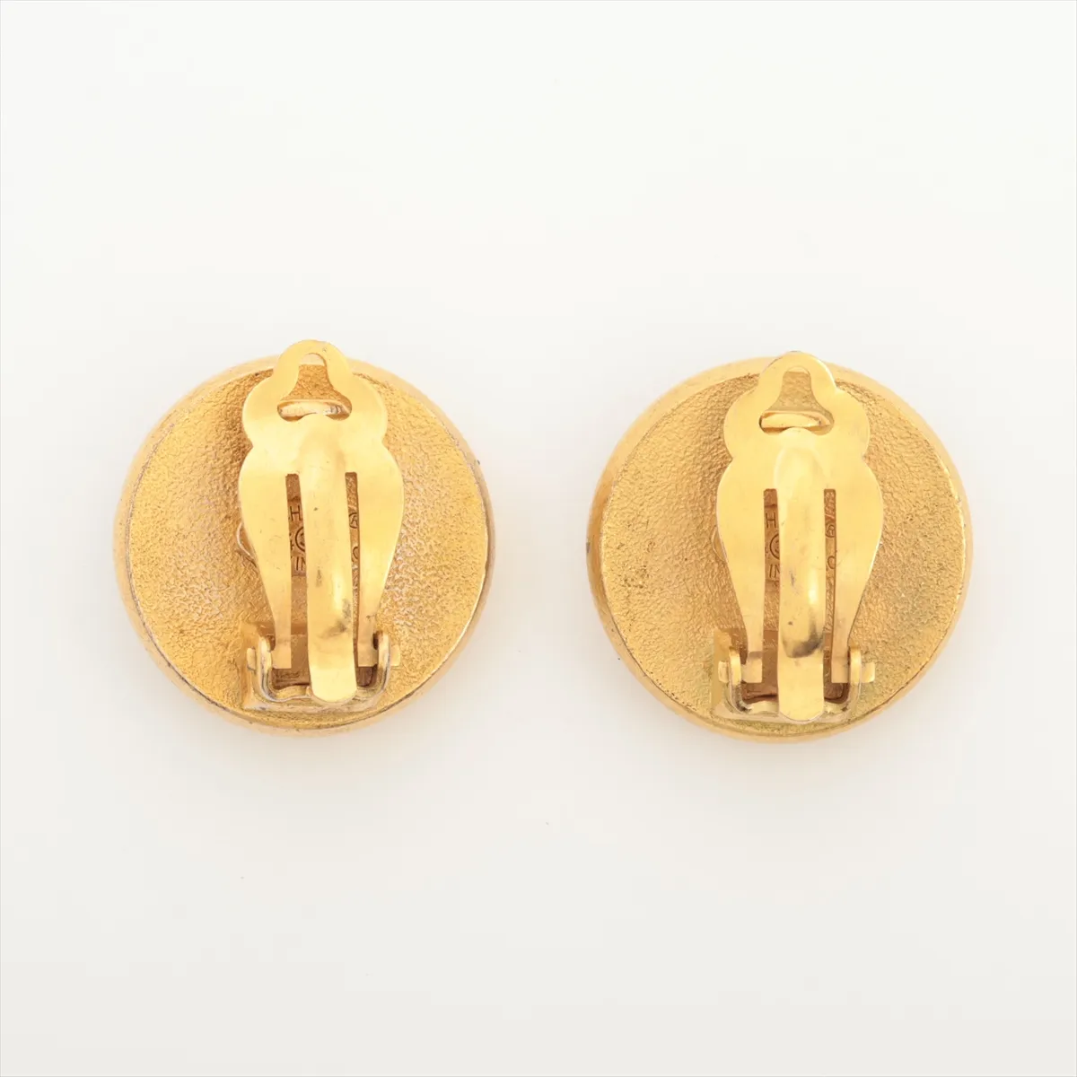 Logo 94A Earrings (Pair) GP x Resin Gold x Red — view 2