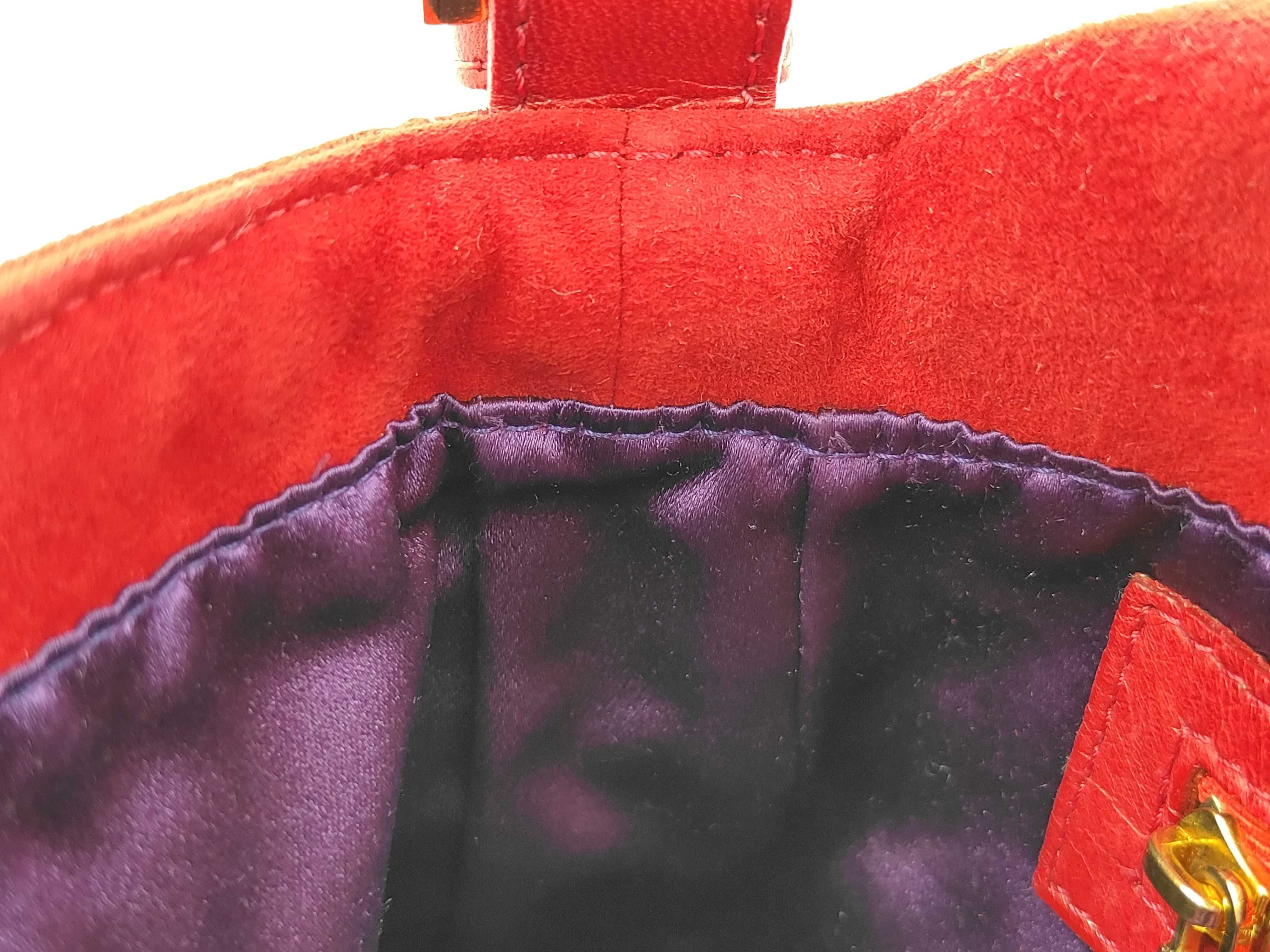 Bucket Suede Red Handbag — view 11