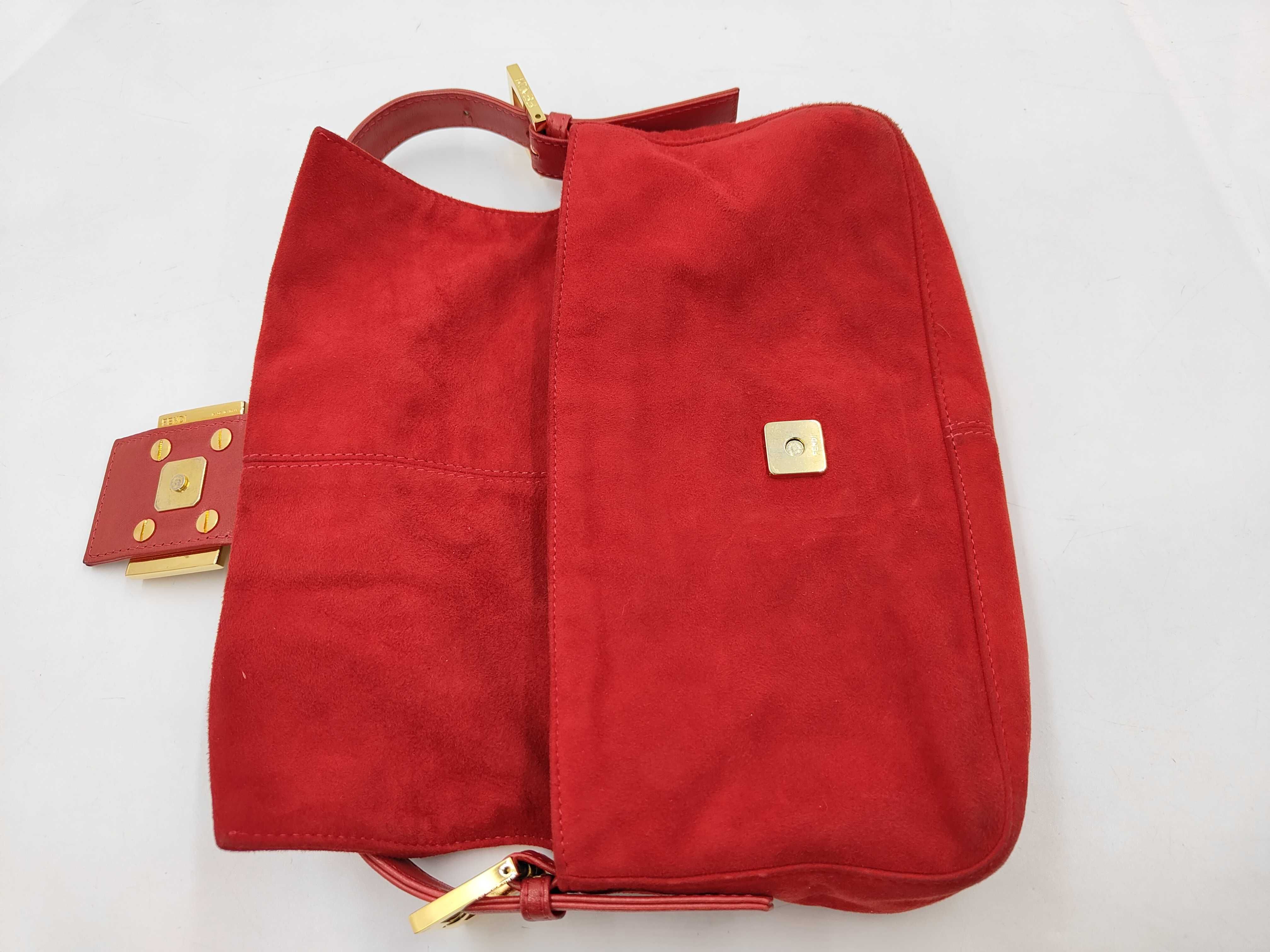 Bucket Suede Red Handbag — view 8