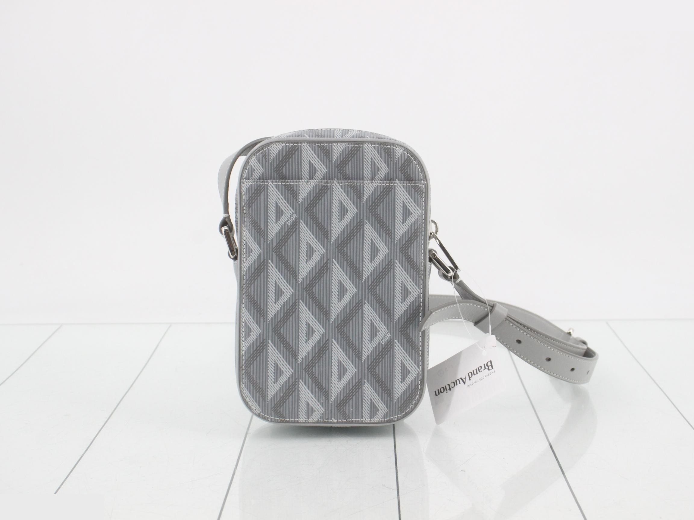 CD Diamond Leather Hit the Road Shoulder Bag, Gray — view 2