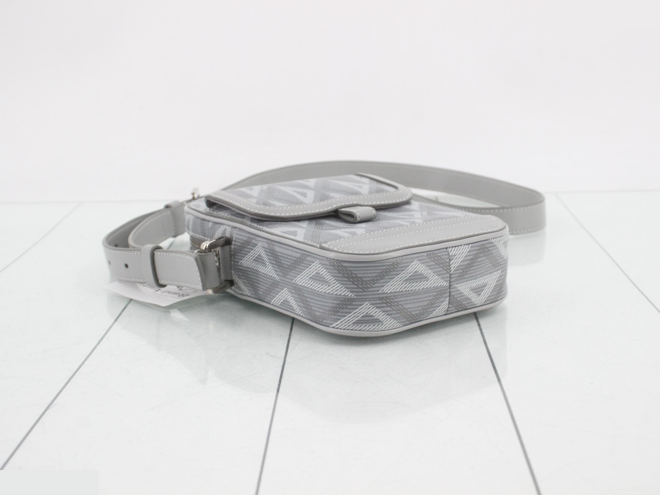 CD Diamond Leather Hit the Road Shoulder Bag, Gray — view 5