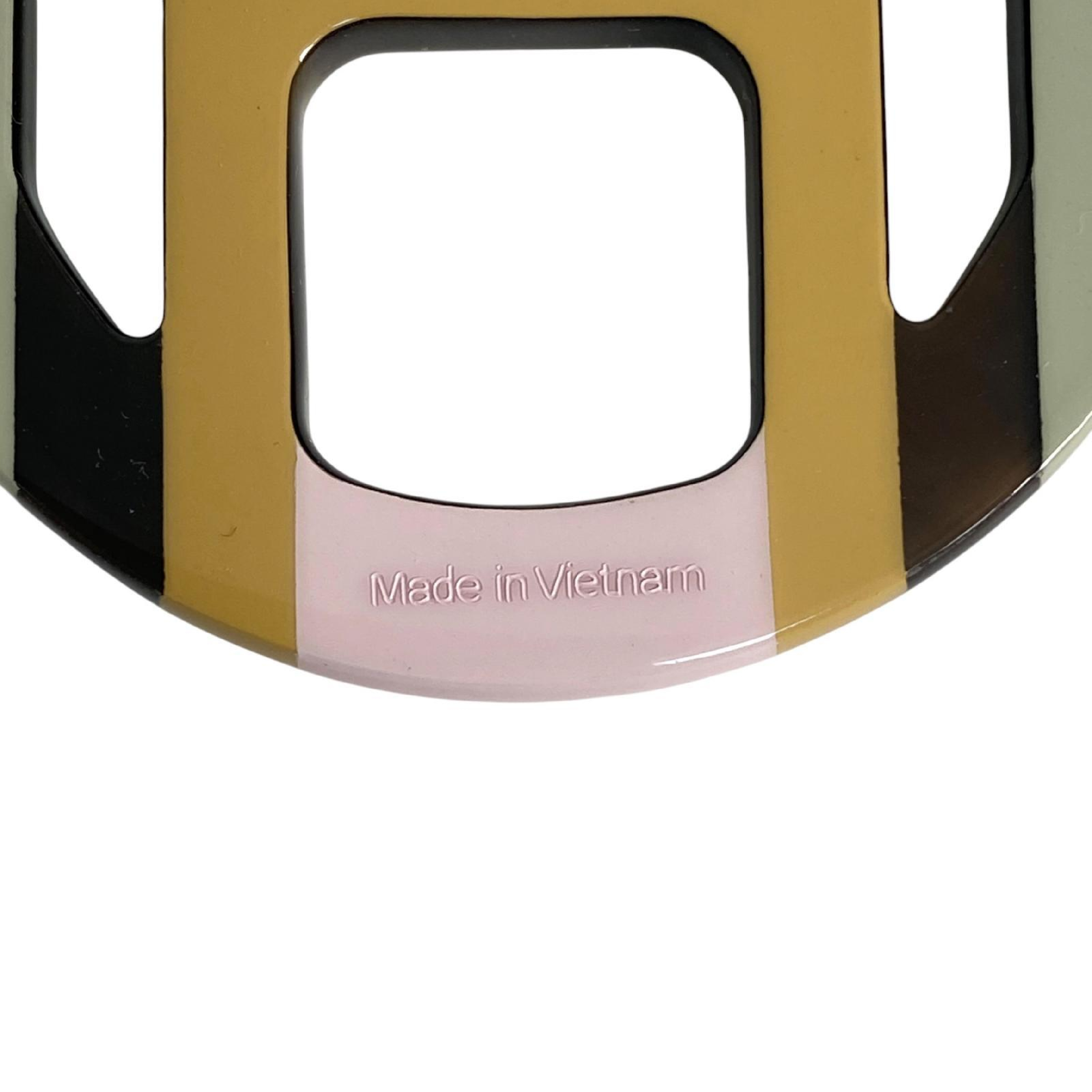 【*Shipped from: Hong Kong*】HERMES ( ) Green Pink Resin H Equipe Earrings — view 13