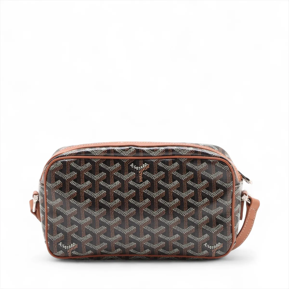 Cup Veil PVC x Leather Shoulder Bag Black x Brown — view 2