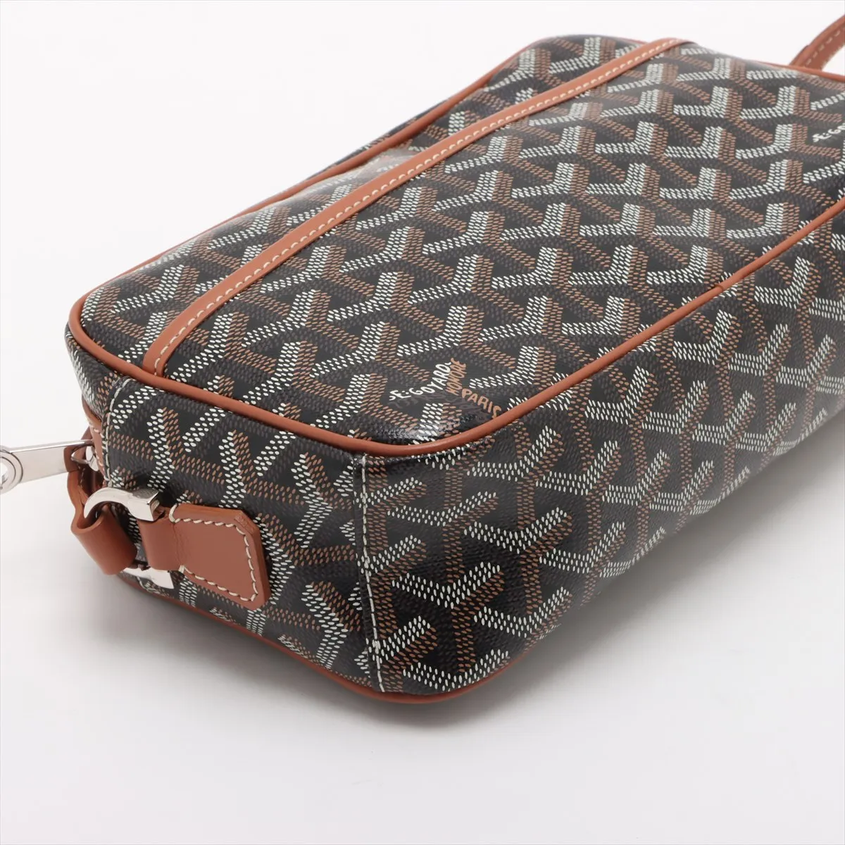 Cup Veil PVC x Leather Shoulder Bag Black x Brown — view 4