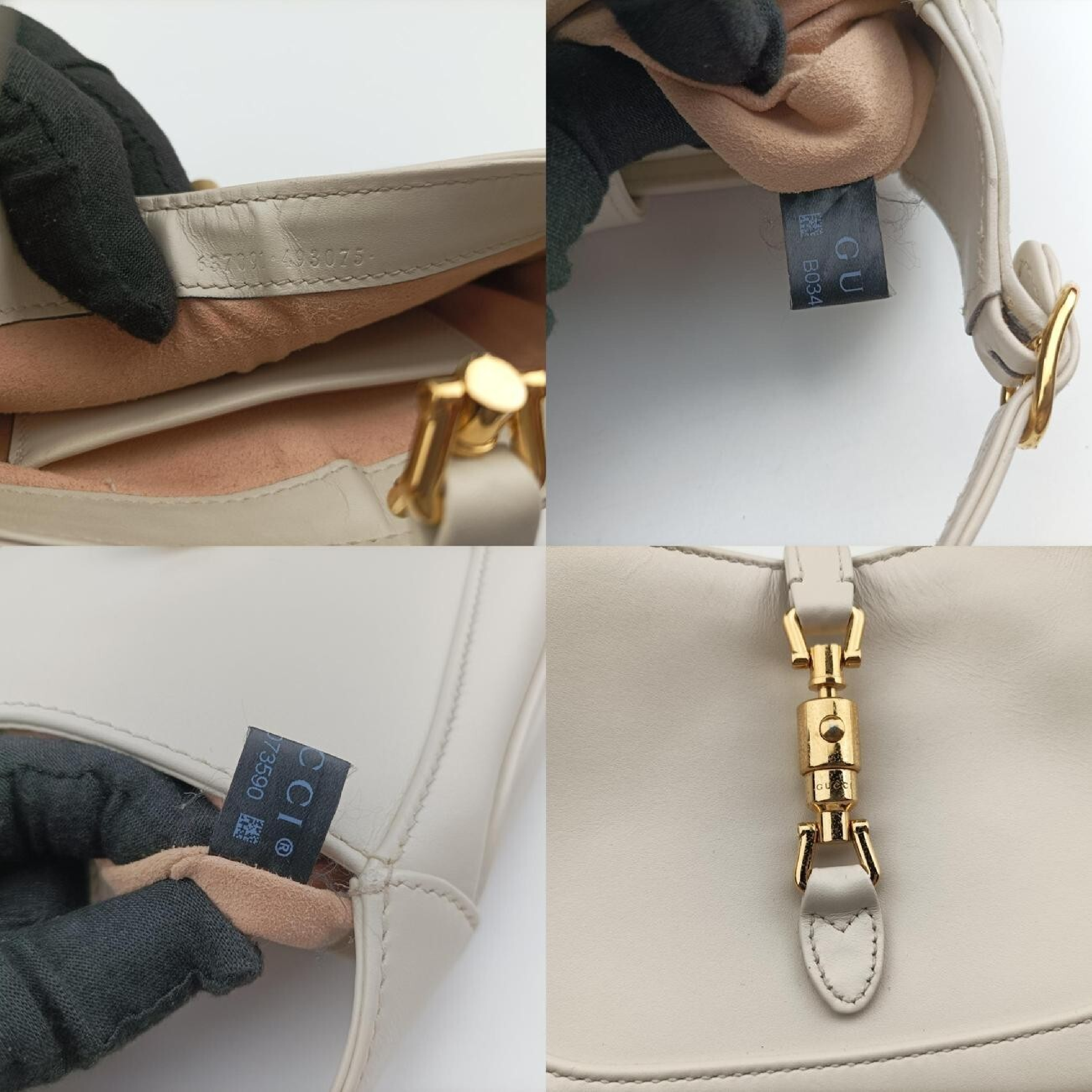 Jackie 1961 White Leather Handbag 637091 B034073590 — view 8