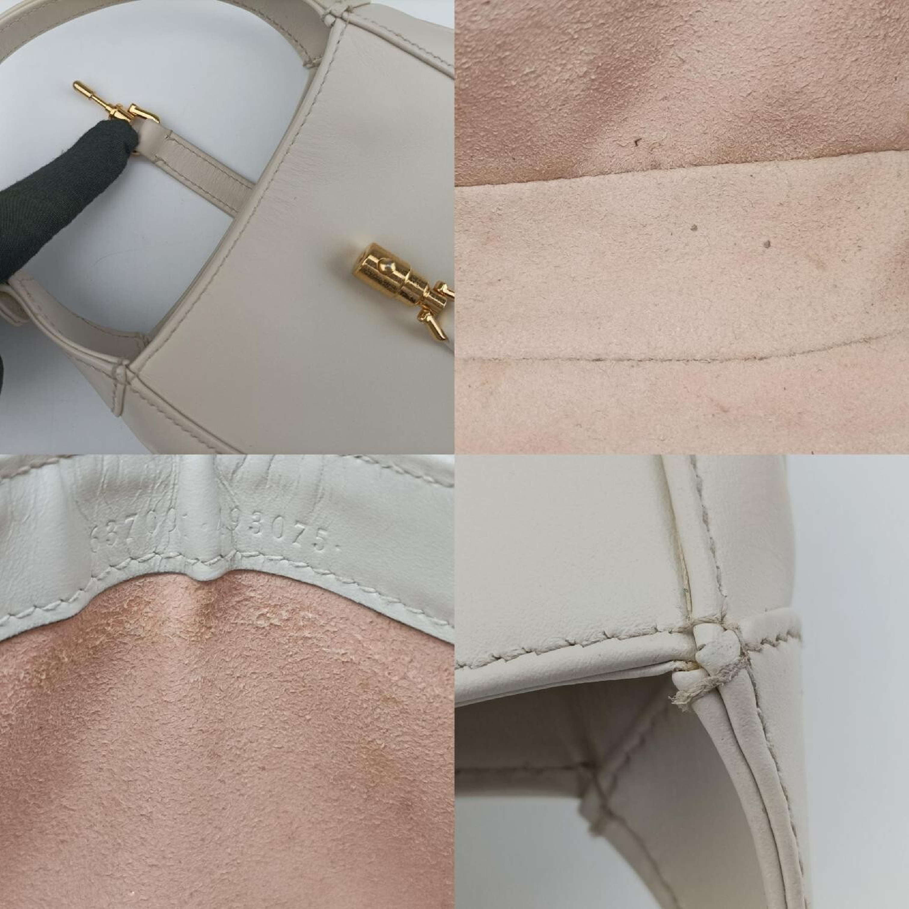 Jackie 1961 White Leather Handbag 637091 B034073590 — view 9