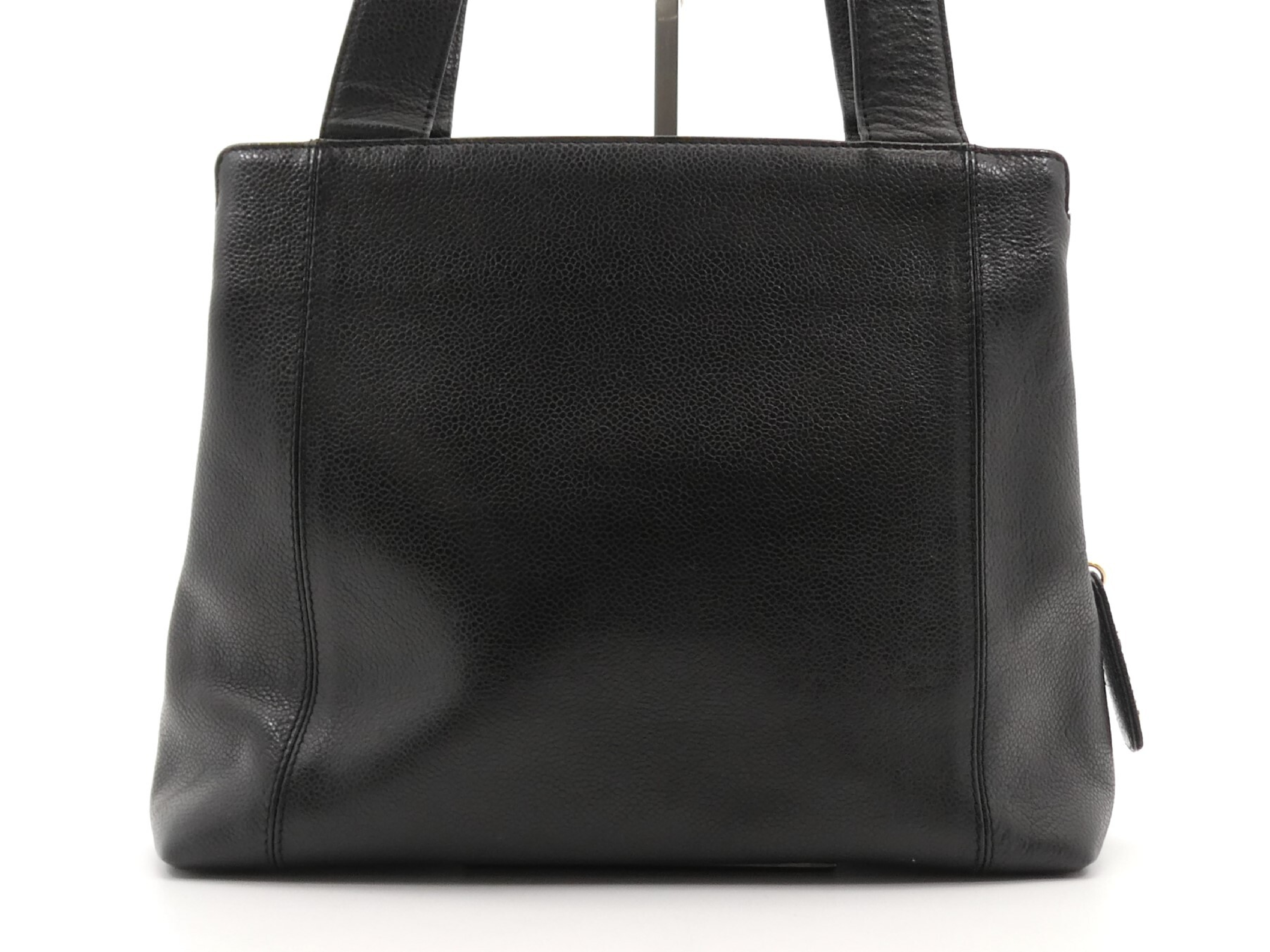 Logo Caviar Skin Shoulder Bag — view 2