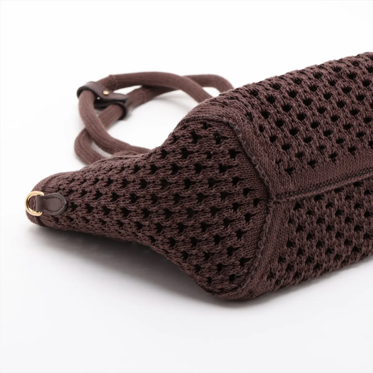 Ivy Cotton x Leather 2-Way Handbag Brown — view 4