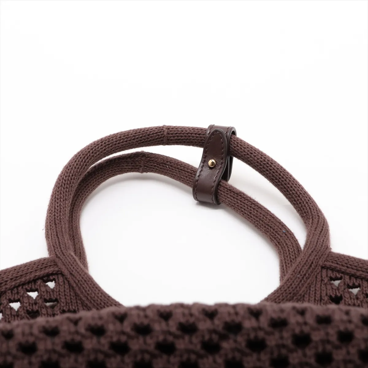 Ivy Cotton x Leather 2-Way Handbag Brown — view 6