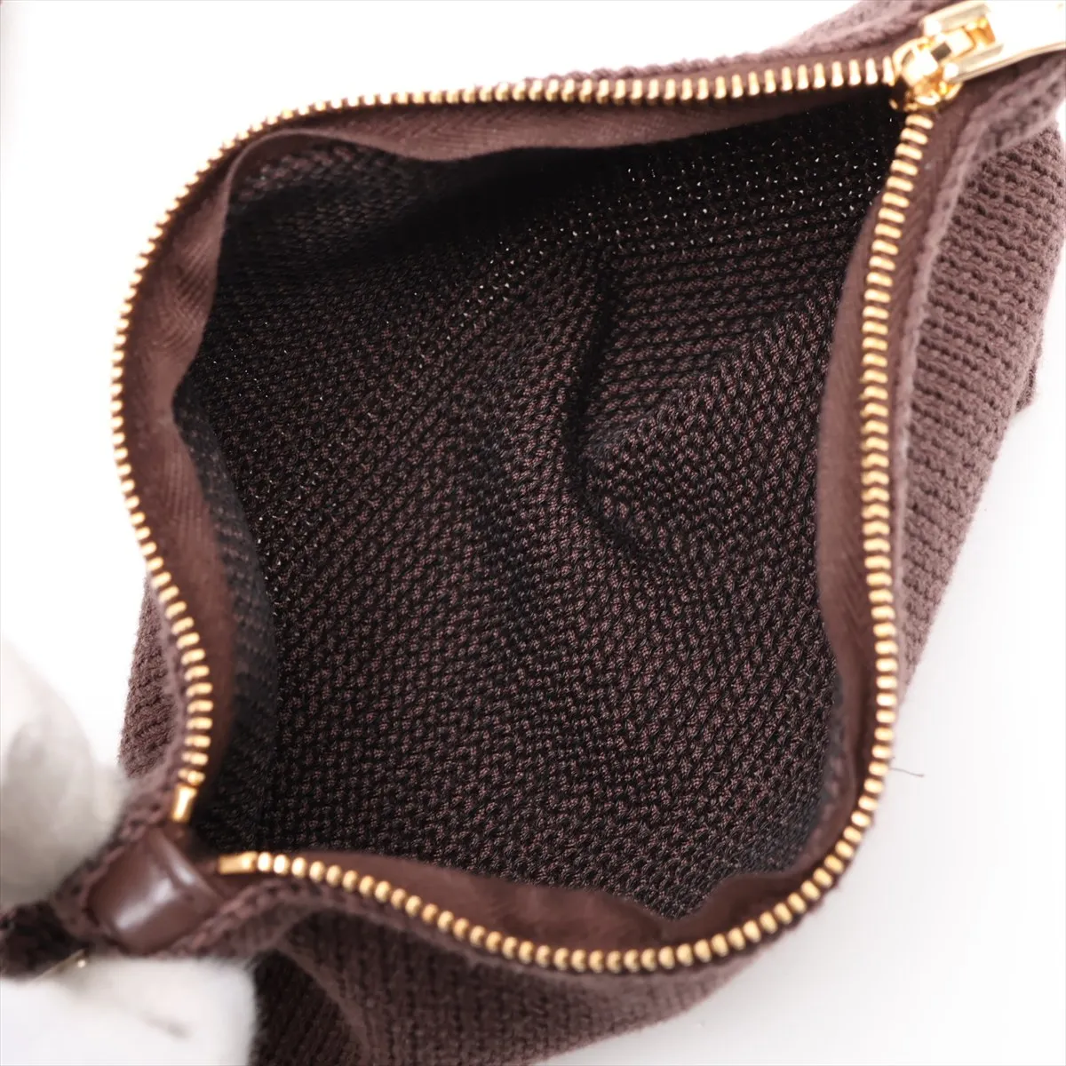 Ivy Cotton x Leather 2-Way Handbag Brown — view 9