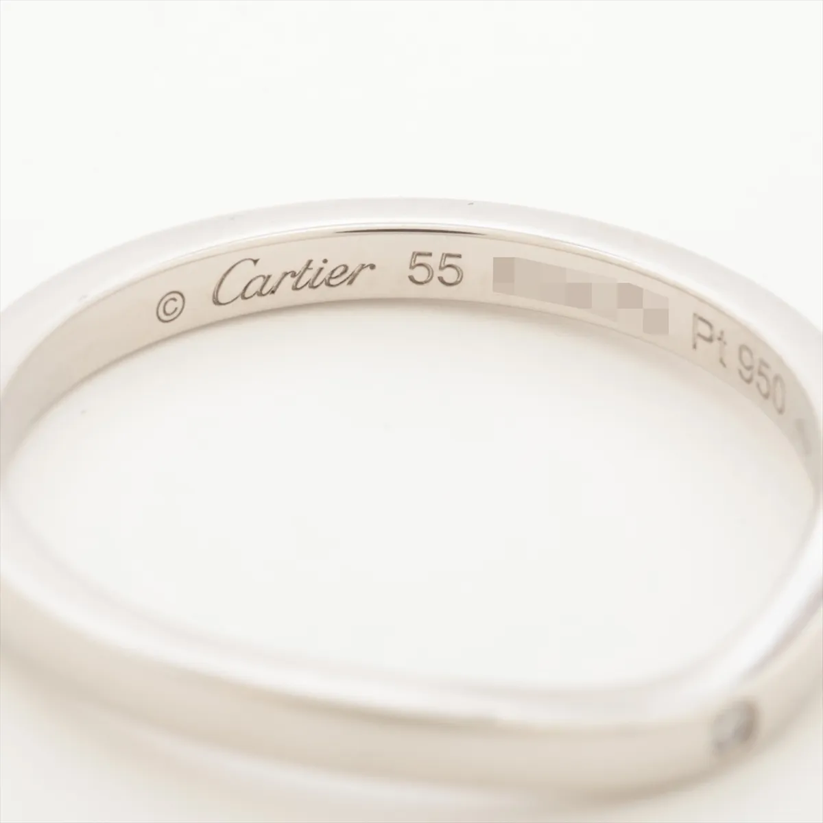 Ballerina Curve Wedding 3-Diamond Ring, Pt950, 3.5g, Size 55, Item No. 803CPZ — view 3