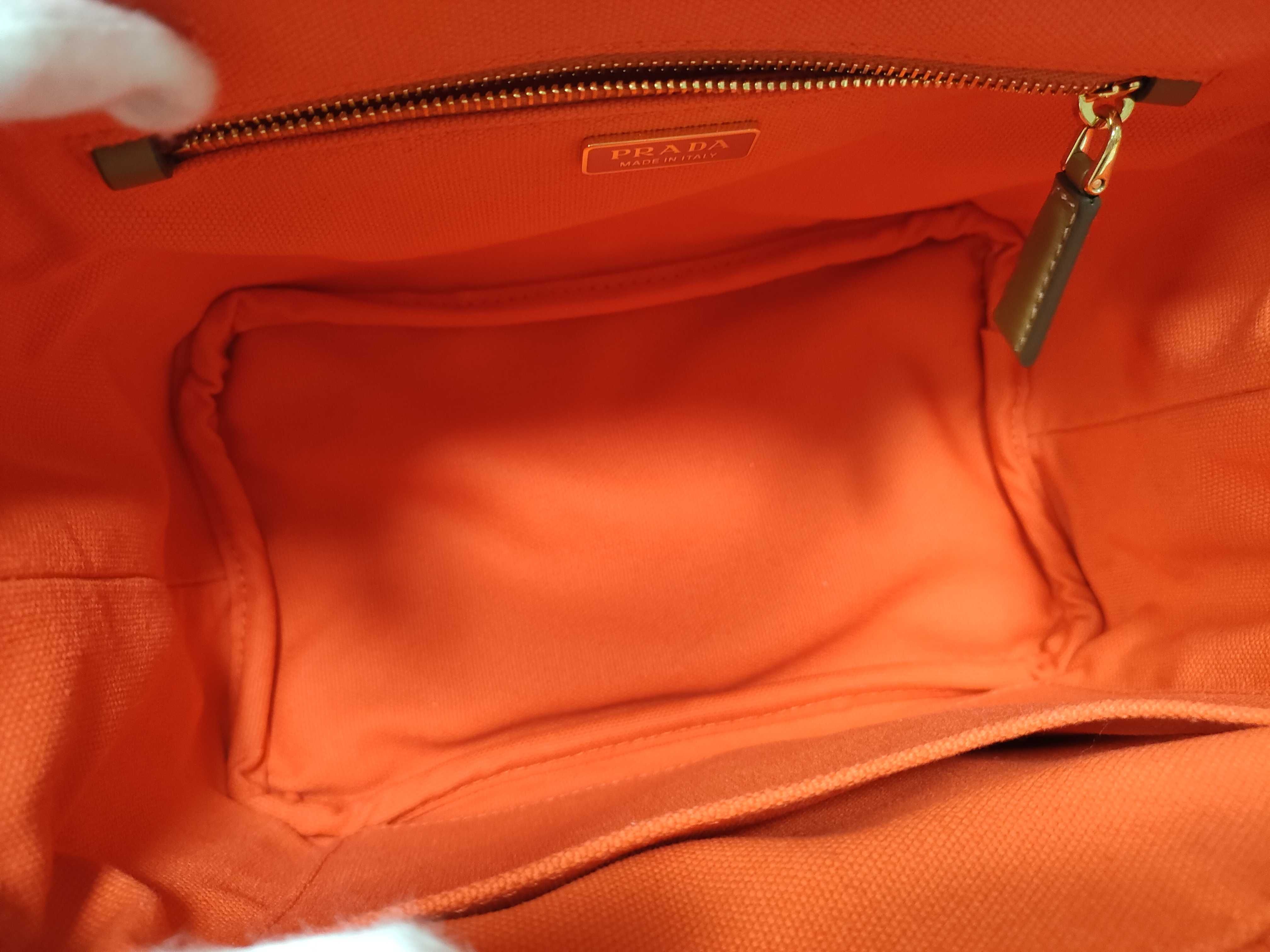 Jardinière Mini Handbag, Cotton Canvas, Orange Handbag — view 11