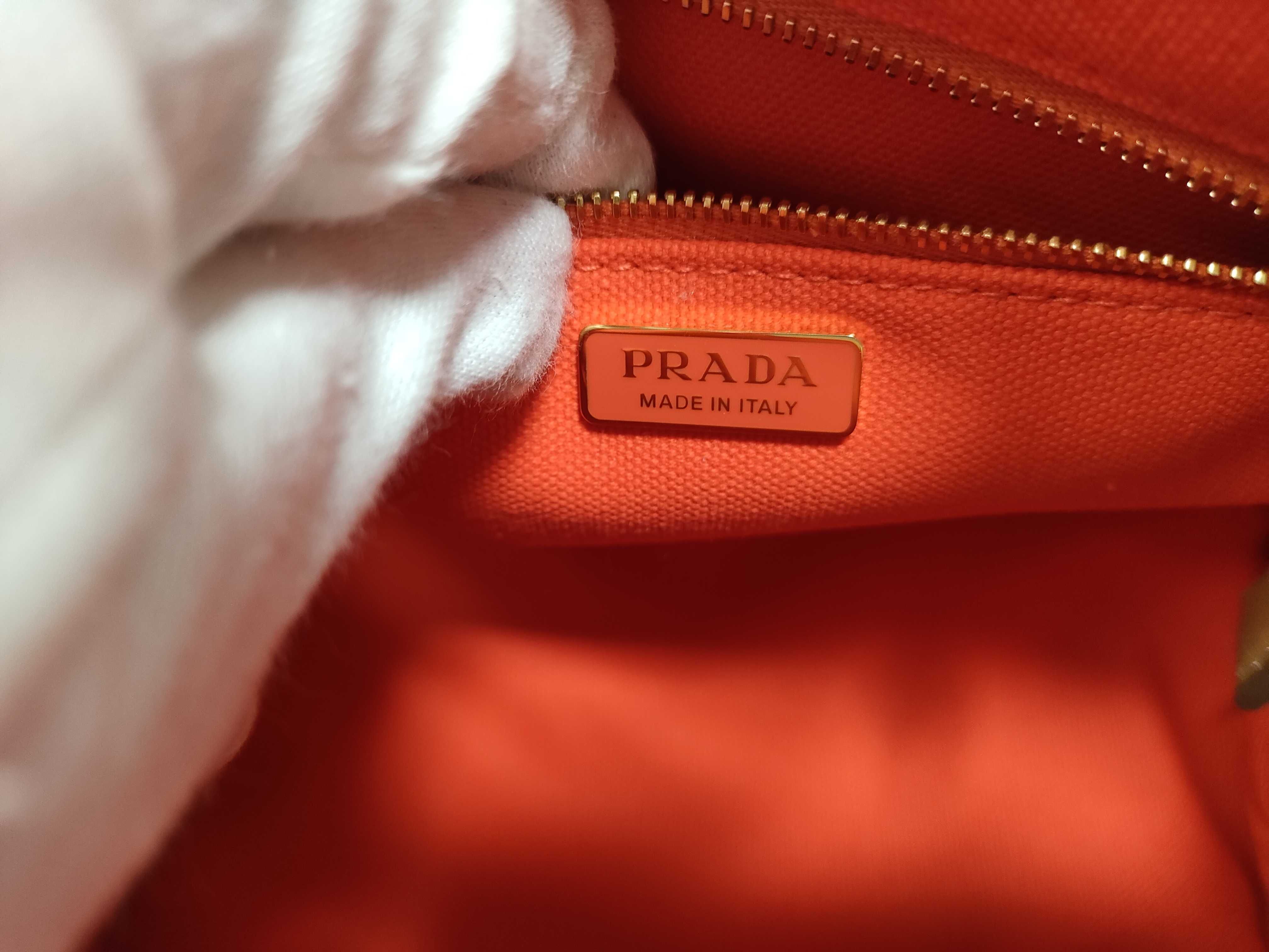 Jardinière Mini Handbag, Cotton Canvas, Orange Handbag — view 12
