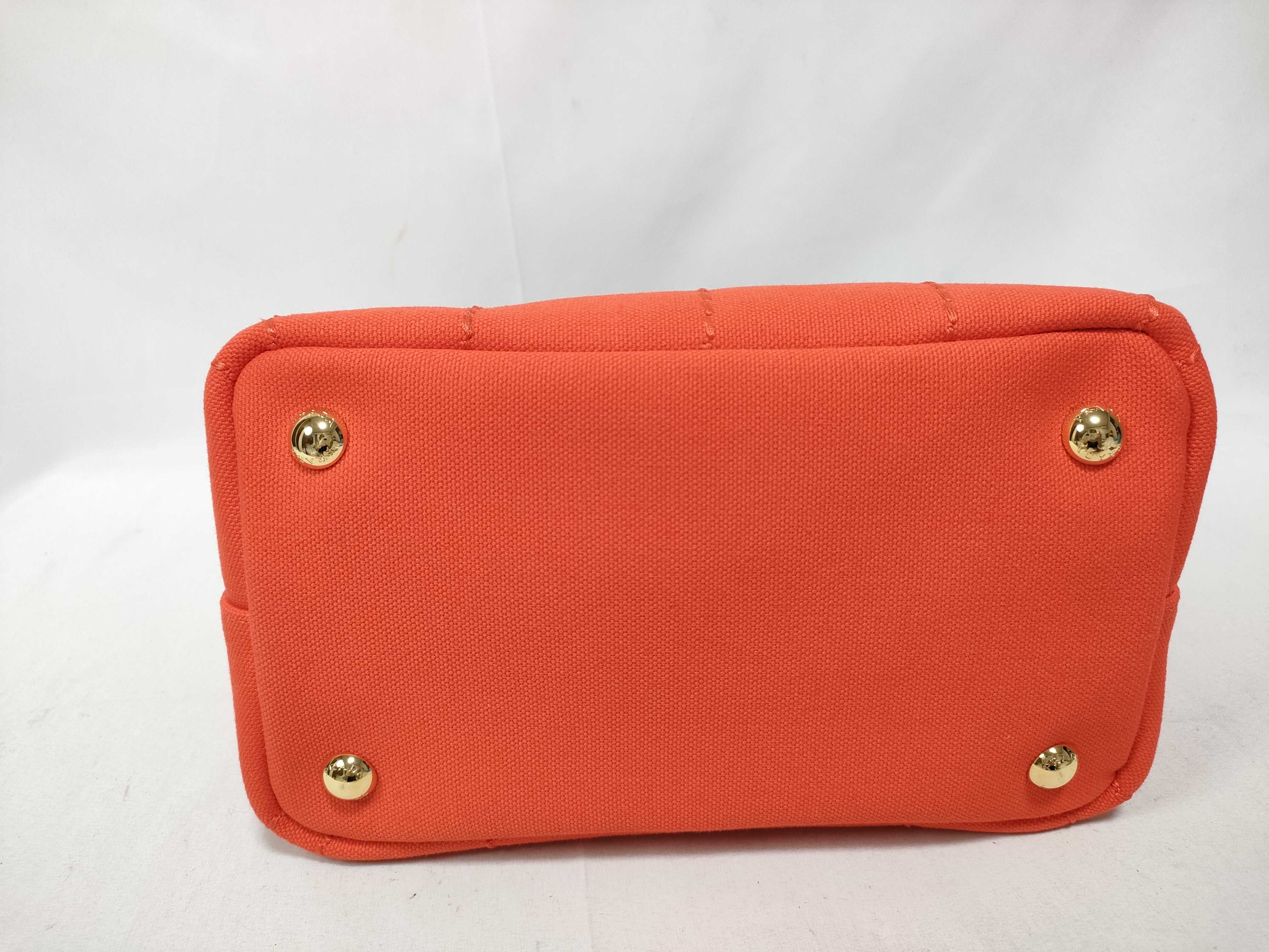 Jardinière Mini Handbag, Cotton Canvas, Orange Handbag — view 3