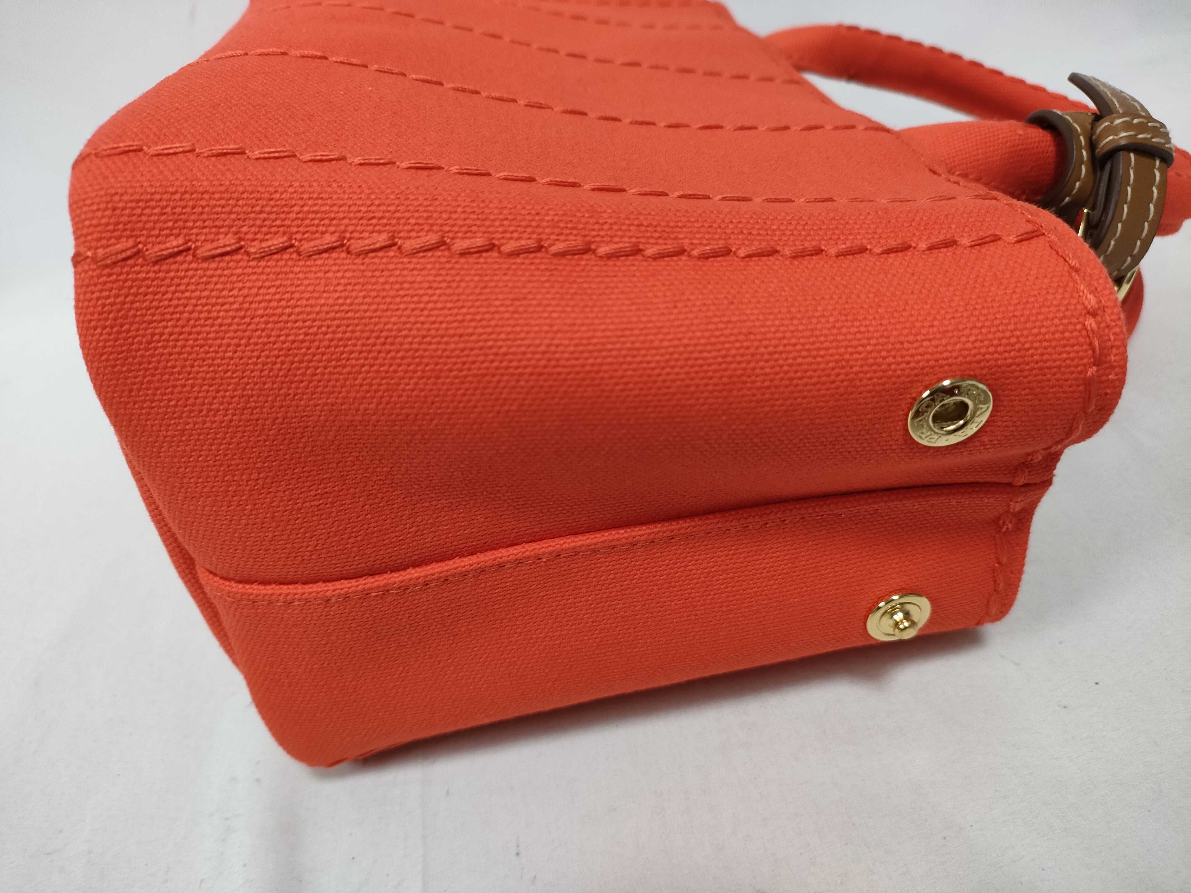 Jardinière Mini Handbag, Cotton Canvas, Orange Handbag — view 5