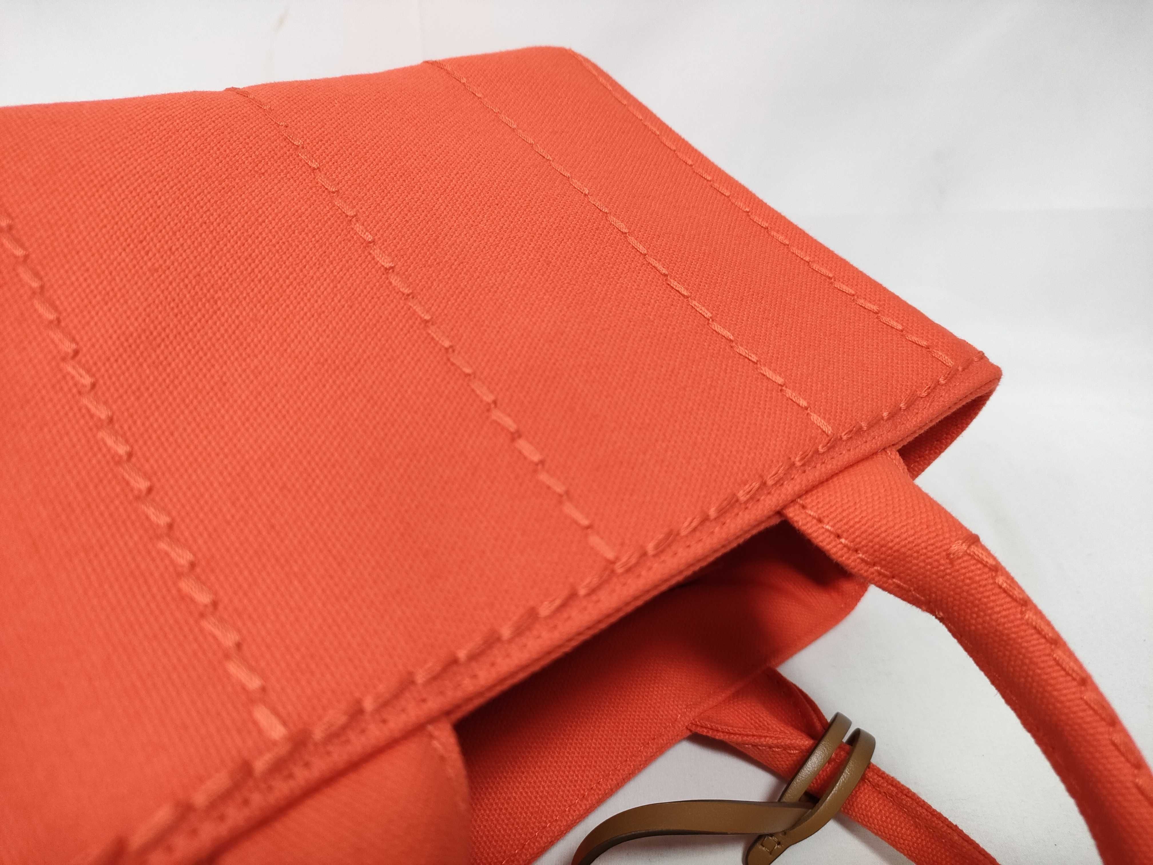 Jardinière Mini Handbag, Cotton Canvas, Orange Handbag — view 8