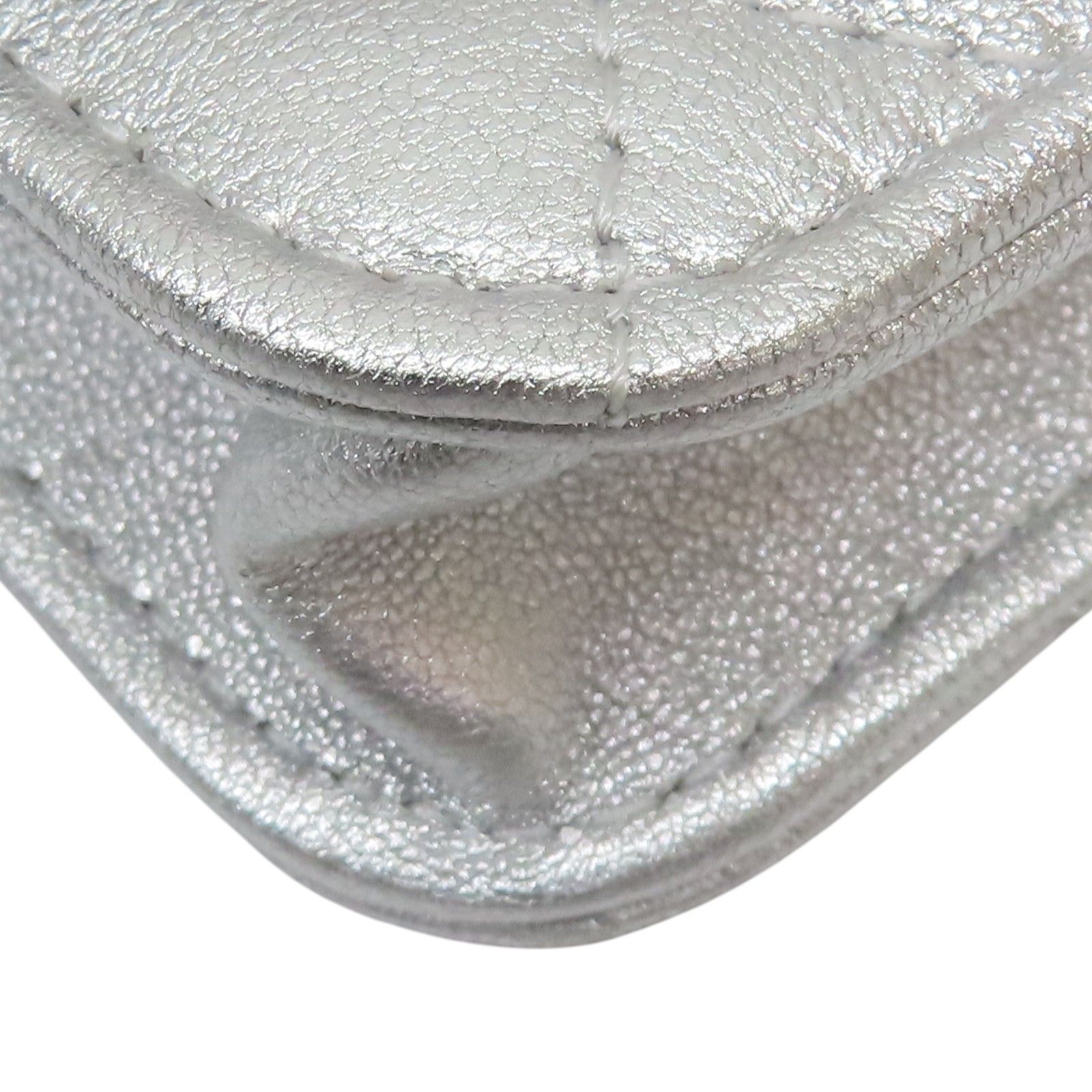 Metallic Lambskin Crystal Quilted Star Chain Belt Bag — view 12